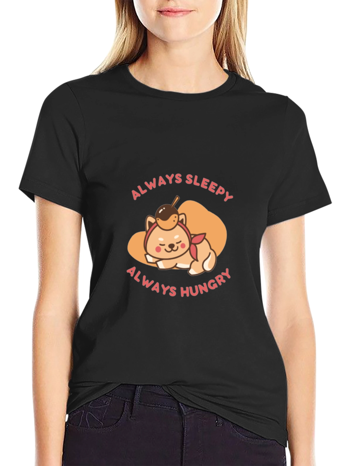 Always Sleepy Hungry Shiba T-Shirt
