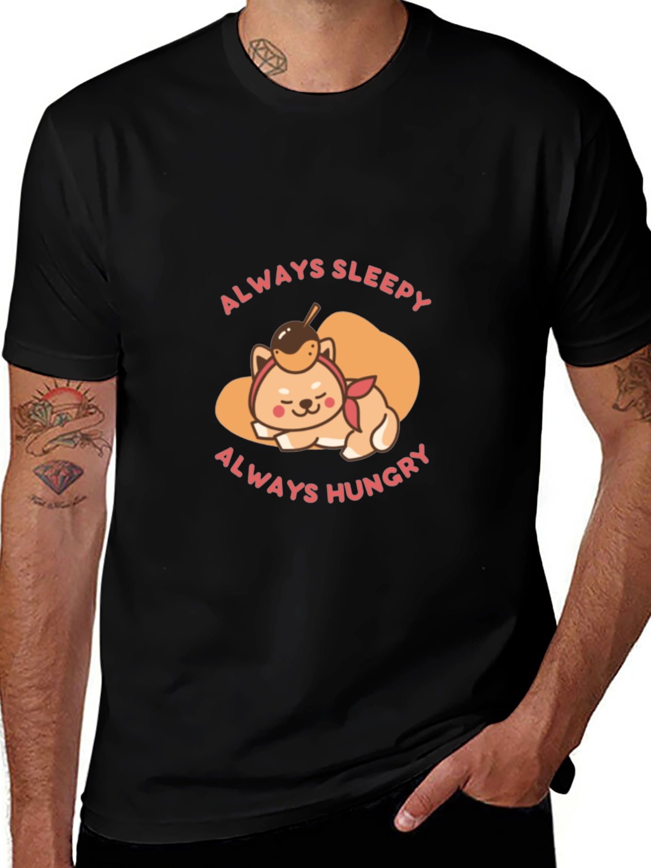 Always Sleepy Hungry Shiba T-Shirt