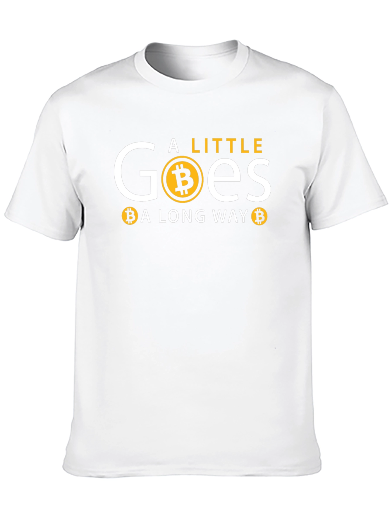 Bitcoin Goes a Long Way Black T-Shirt