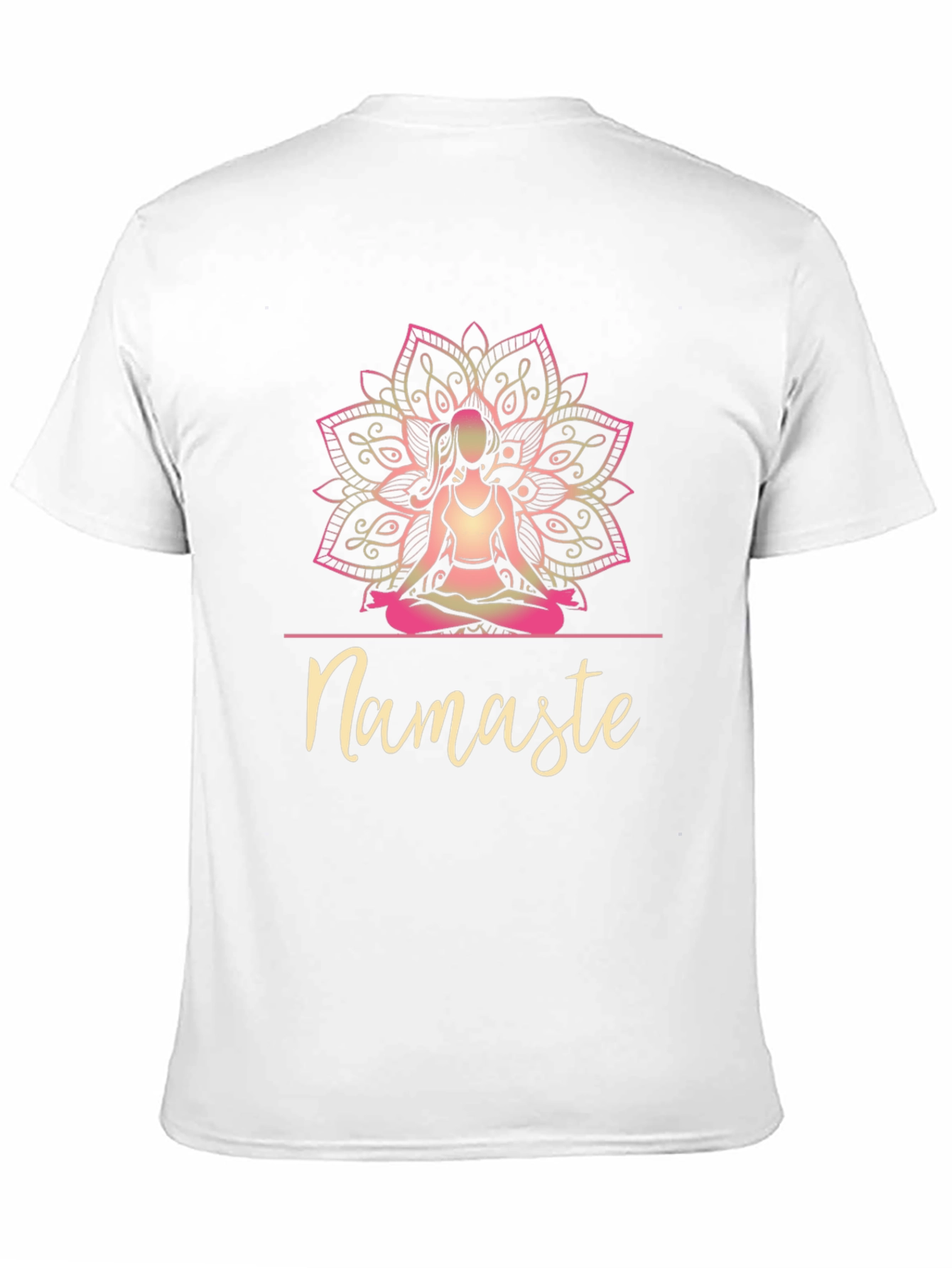 Namaste Lotus Yoga Graphic Tee - Mens Black T-Shirt