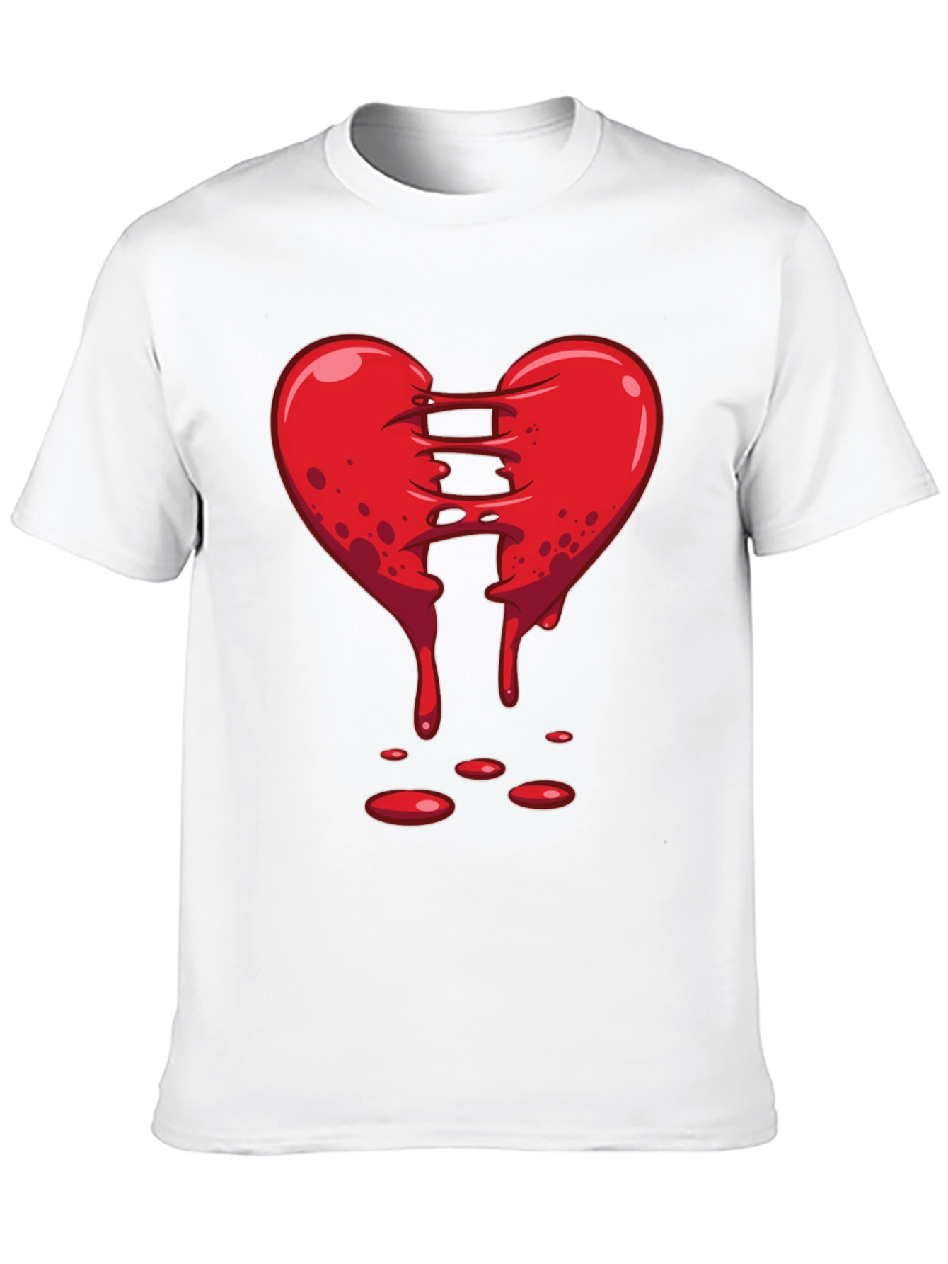 Bleeding Heart Graphic Black T-Shirt