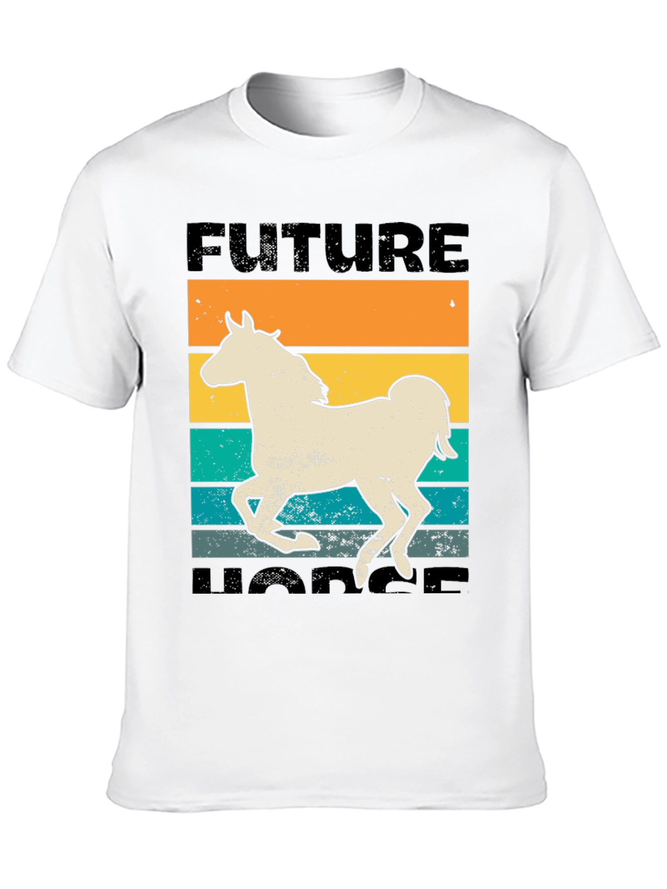 Future Horse T-Shirt - Retro Equestrian Design