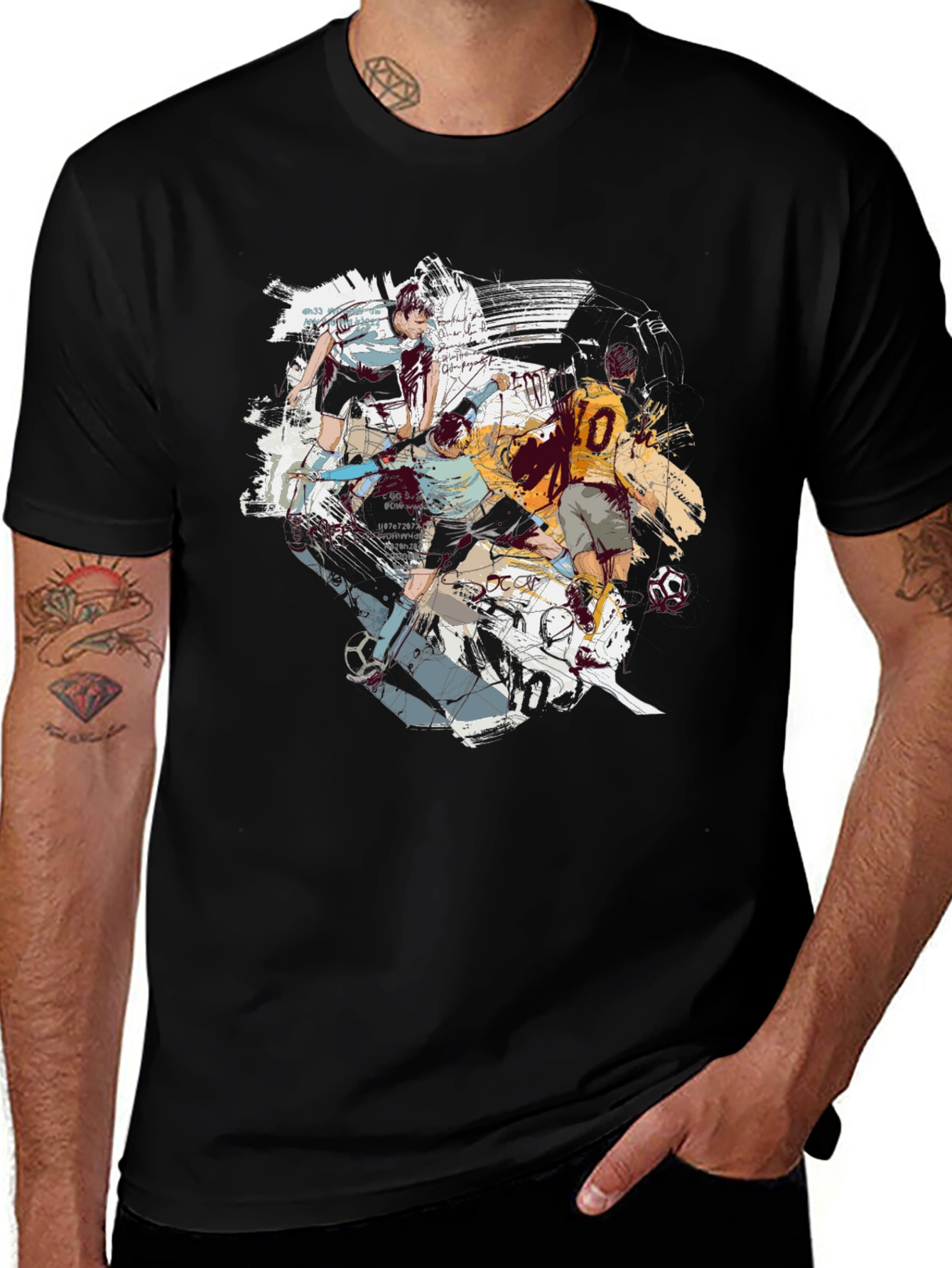 Soccer Art Graphic T-Shirt - Cool & Casual
