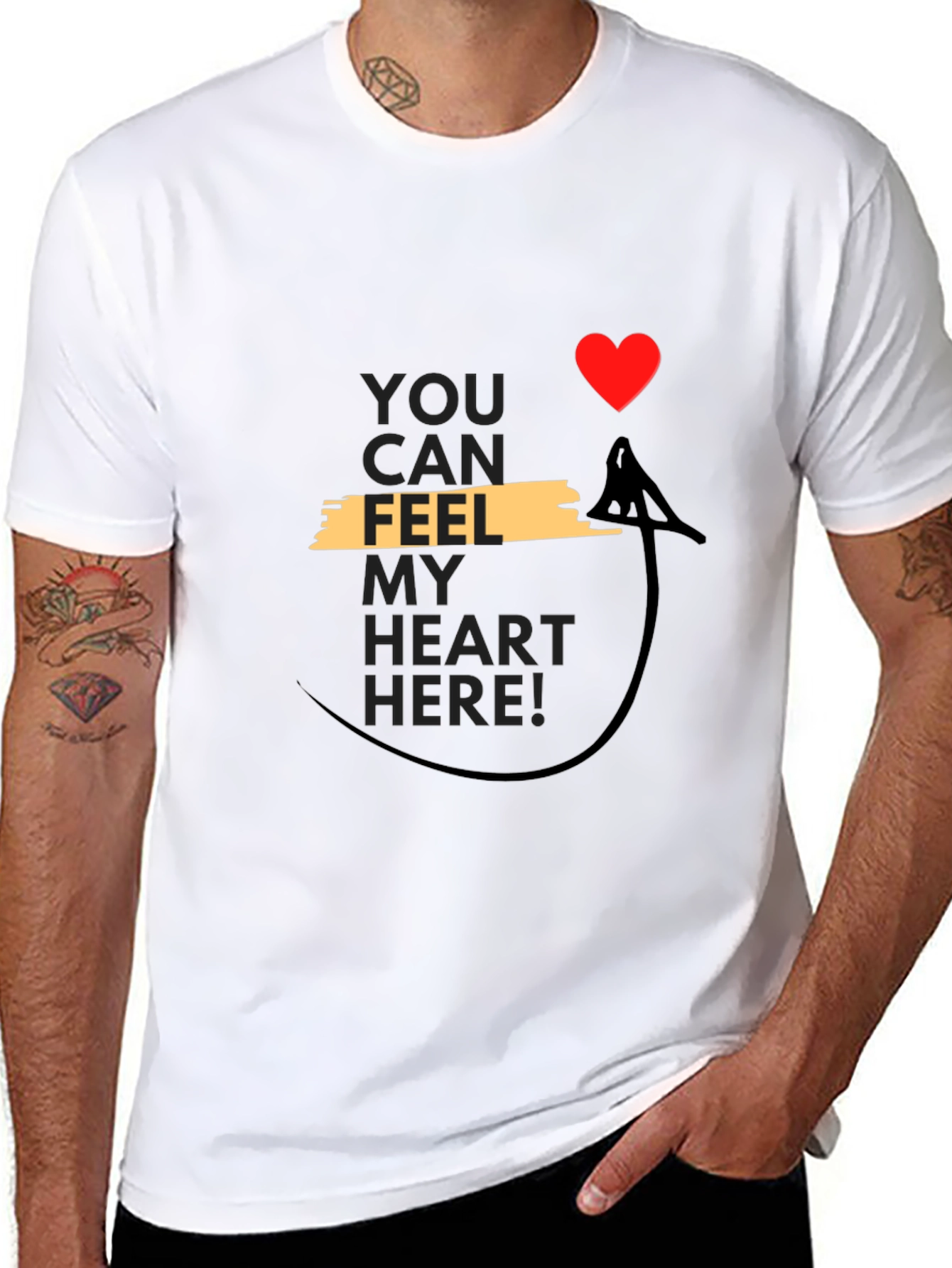 Feel My Heart T-Shirt - Unique Valentines Gift