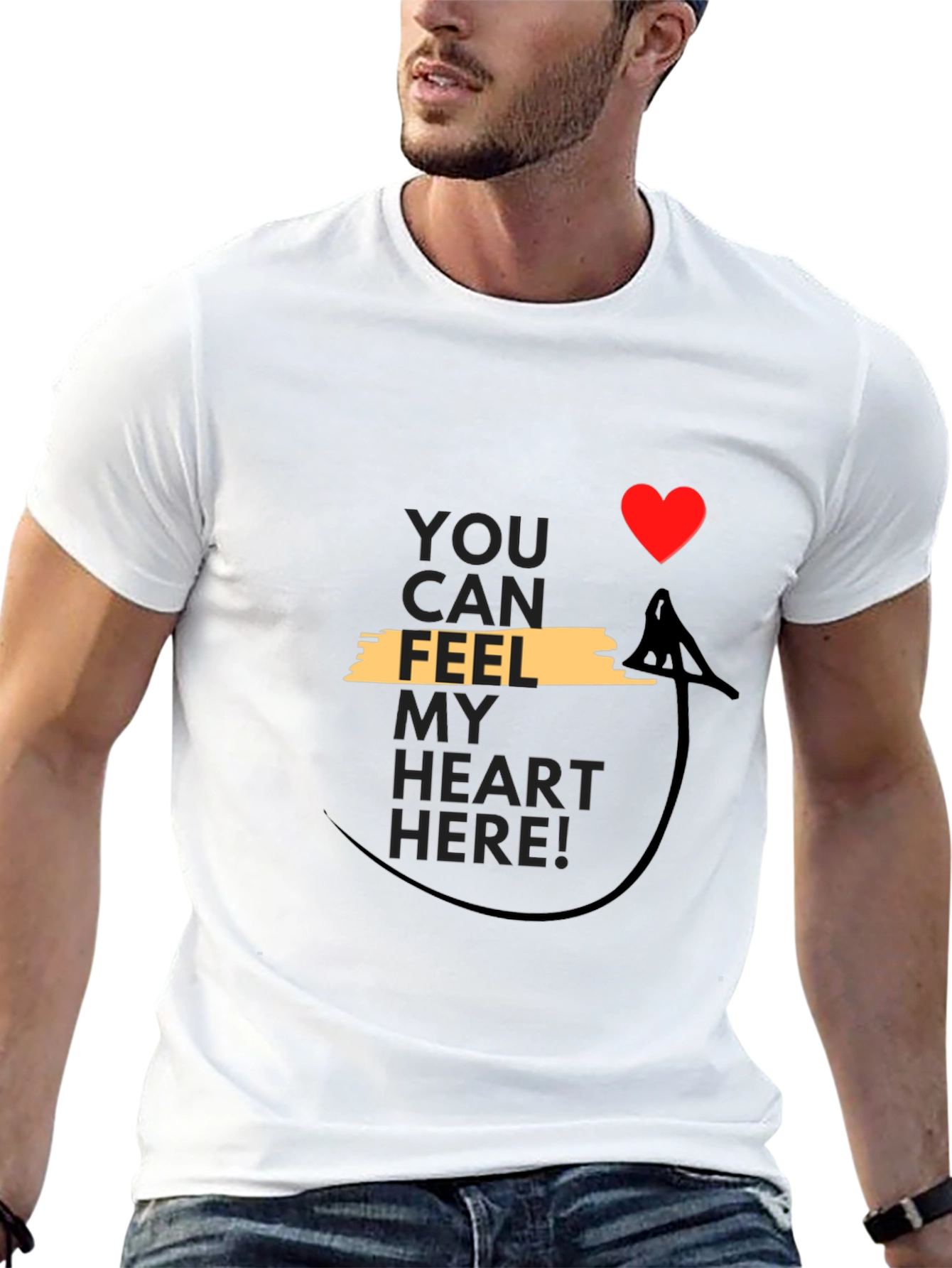 Feel My Heart T-Shirt - Unique Valentines Gift