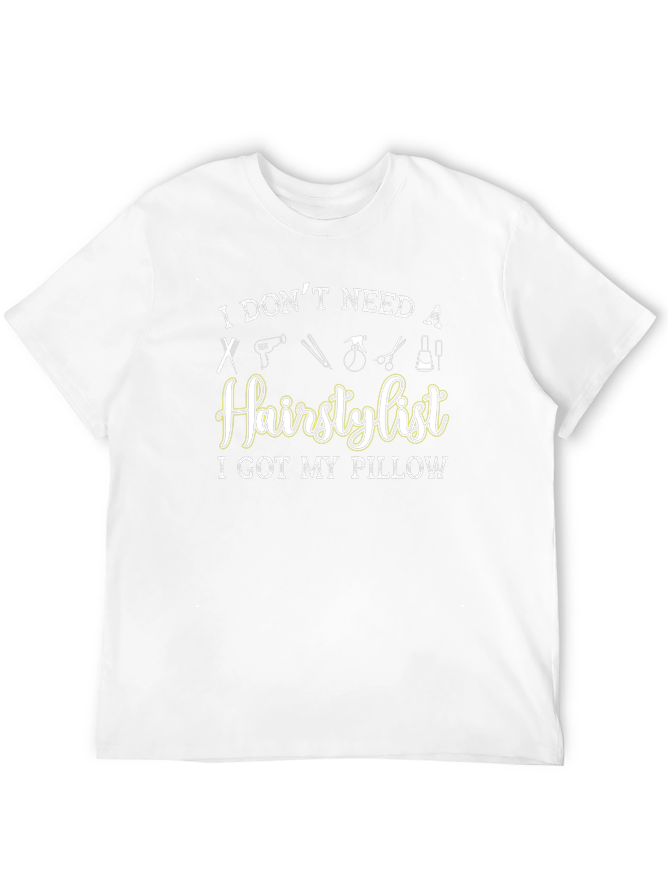 Funny Hair Stylist Pillow Black T-Shirt