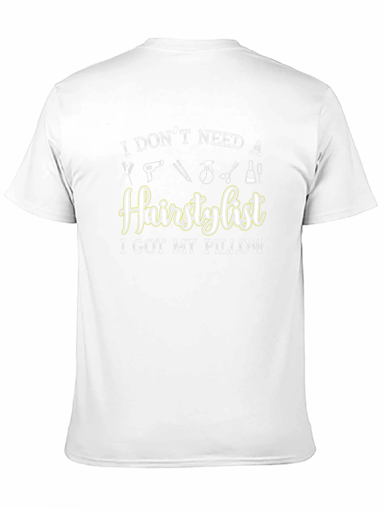 Funny Hair Stylist Pillow Black T-Shirt