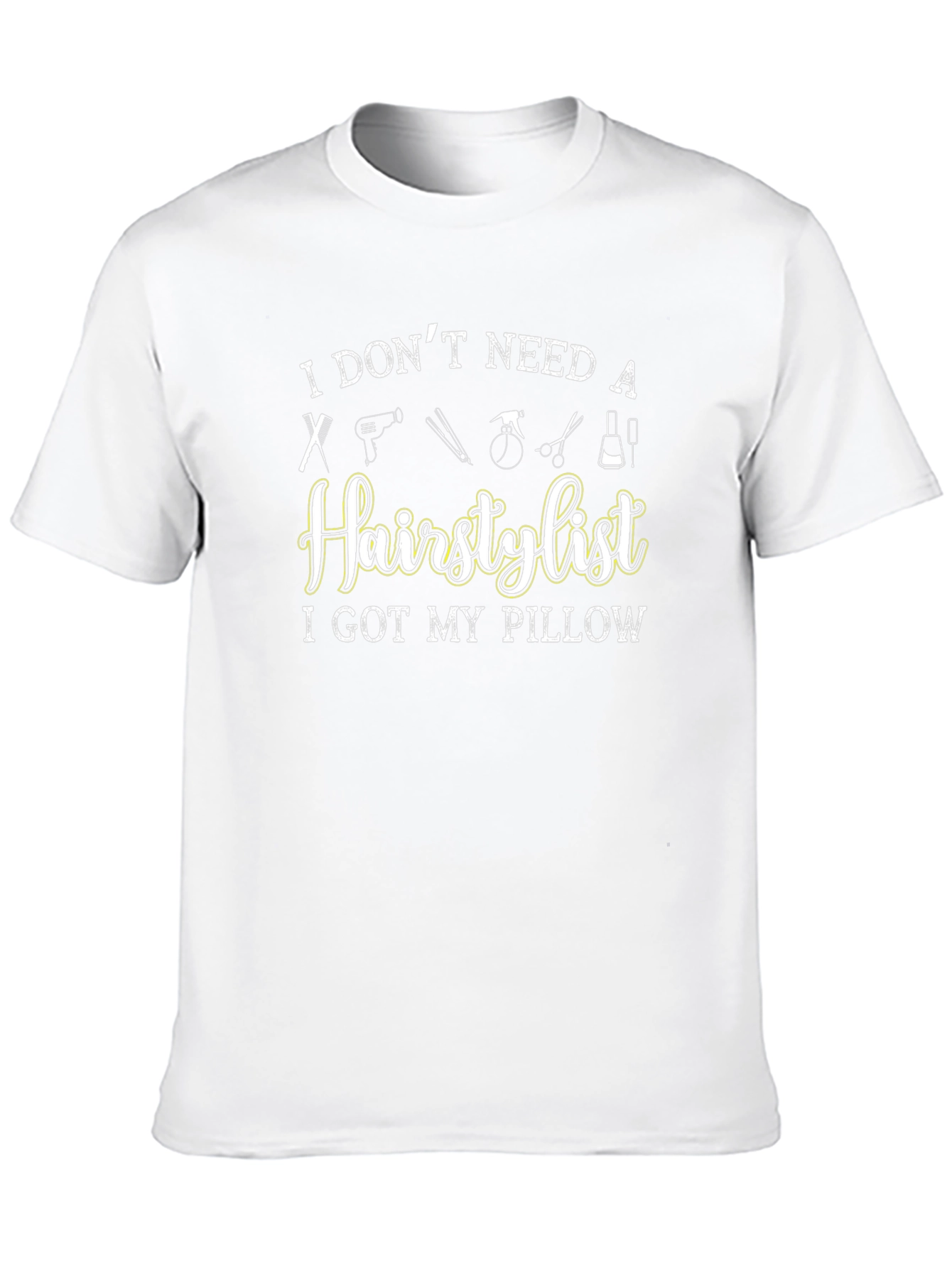 Funny Hair Stylist Pillow Black T-Shirt