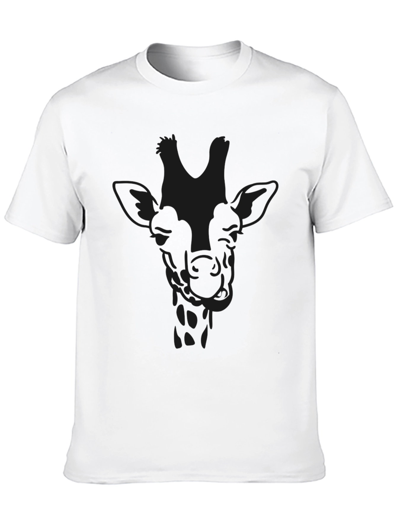 Black Giraffe Graphic T-Shirt