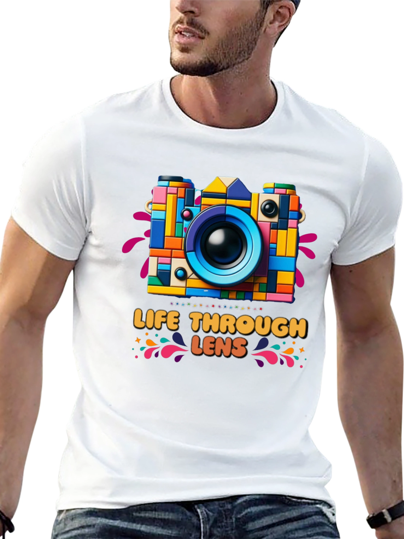 Colorful Camera Graphic Tee