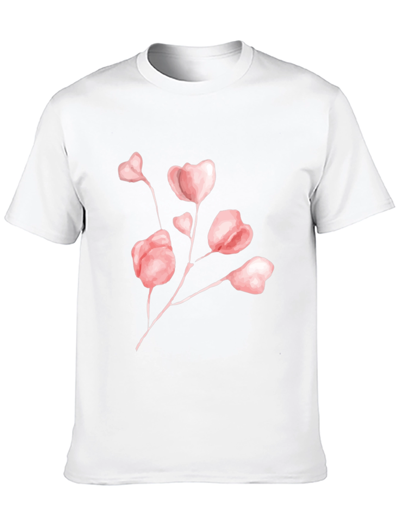 Floral Graphic Print Crew Neck T-Shirt