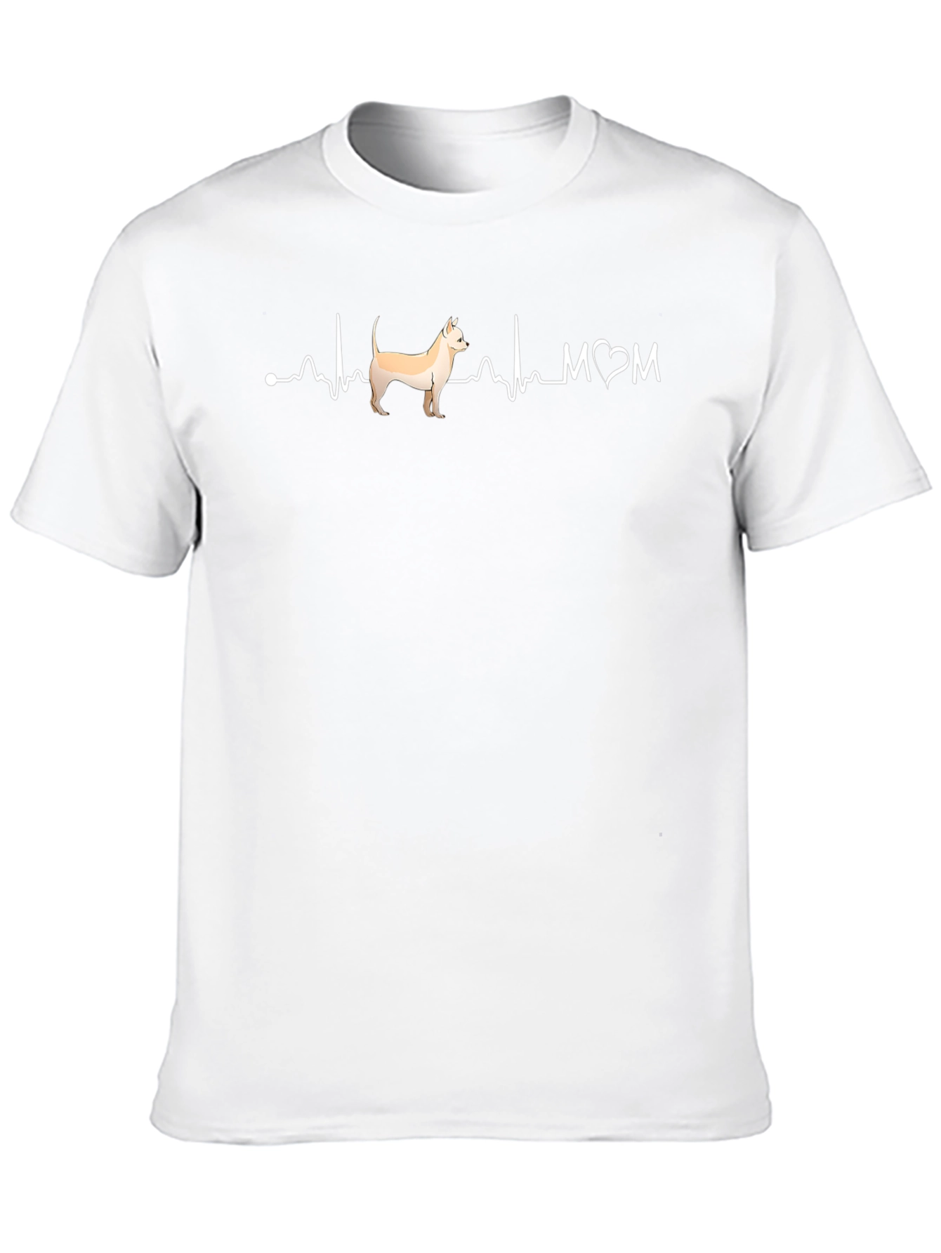 Chihuahua Mom Heartbeat Graphic Tee