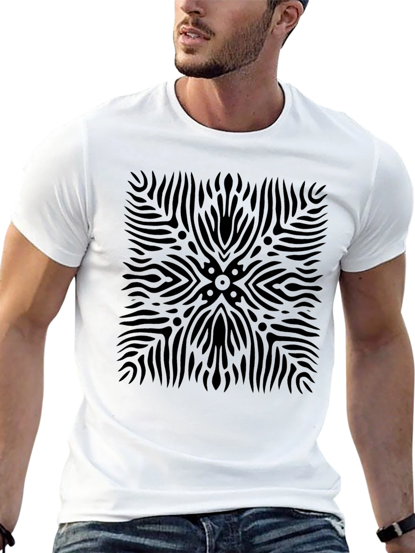 Abstract Black Pattern Tee