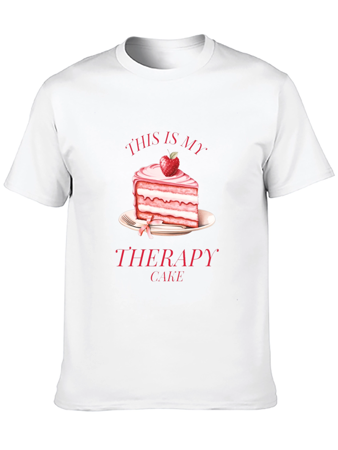 This Is My Therapy Cake Black T-Shirt