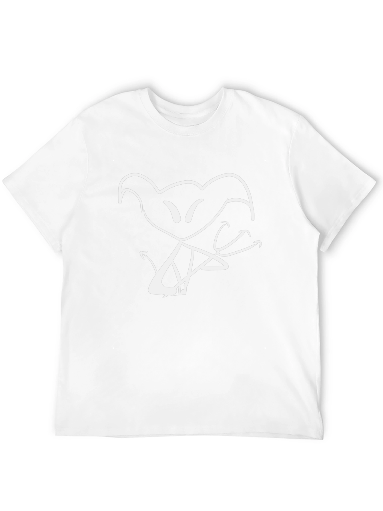 Abstract Graphic Tee - Black Cotton Casual