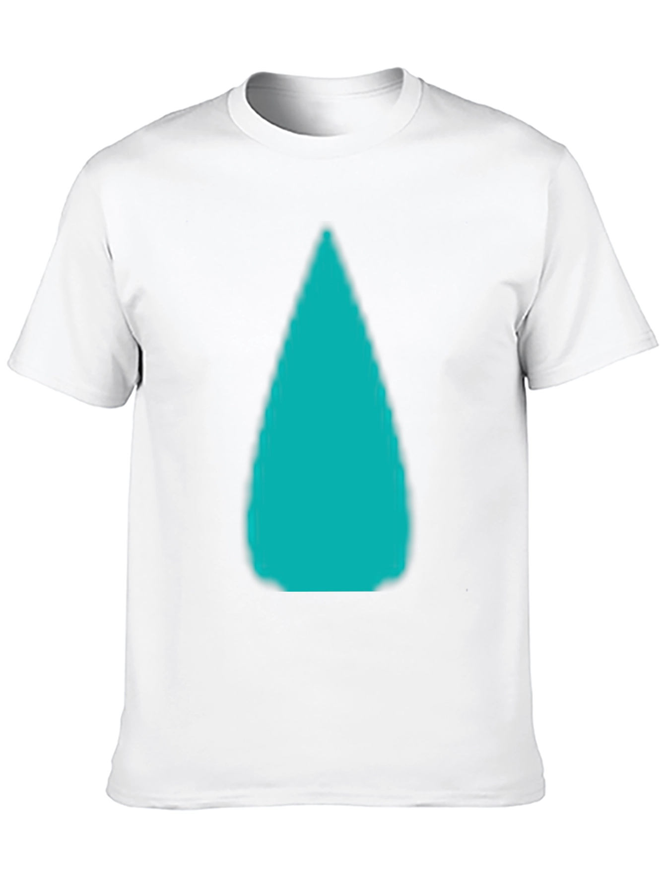 Mens Black T-Shirt with Abstract Aqua Design