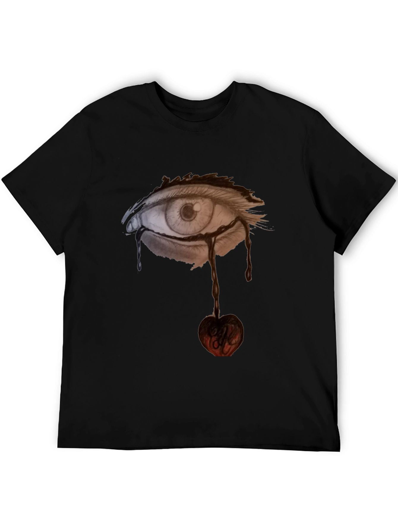 Eye & Cherry Graphic Black Tee