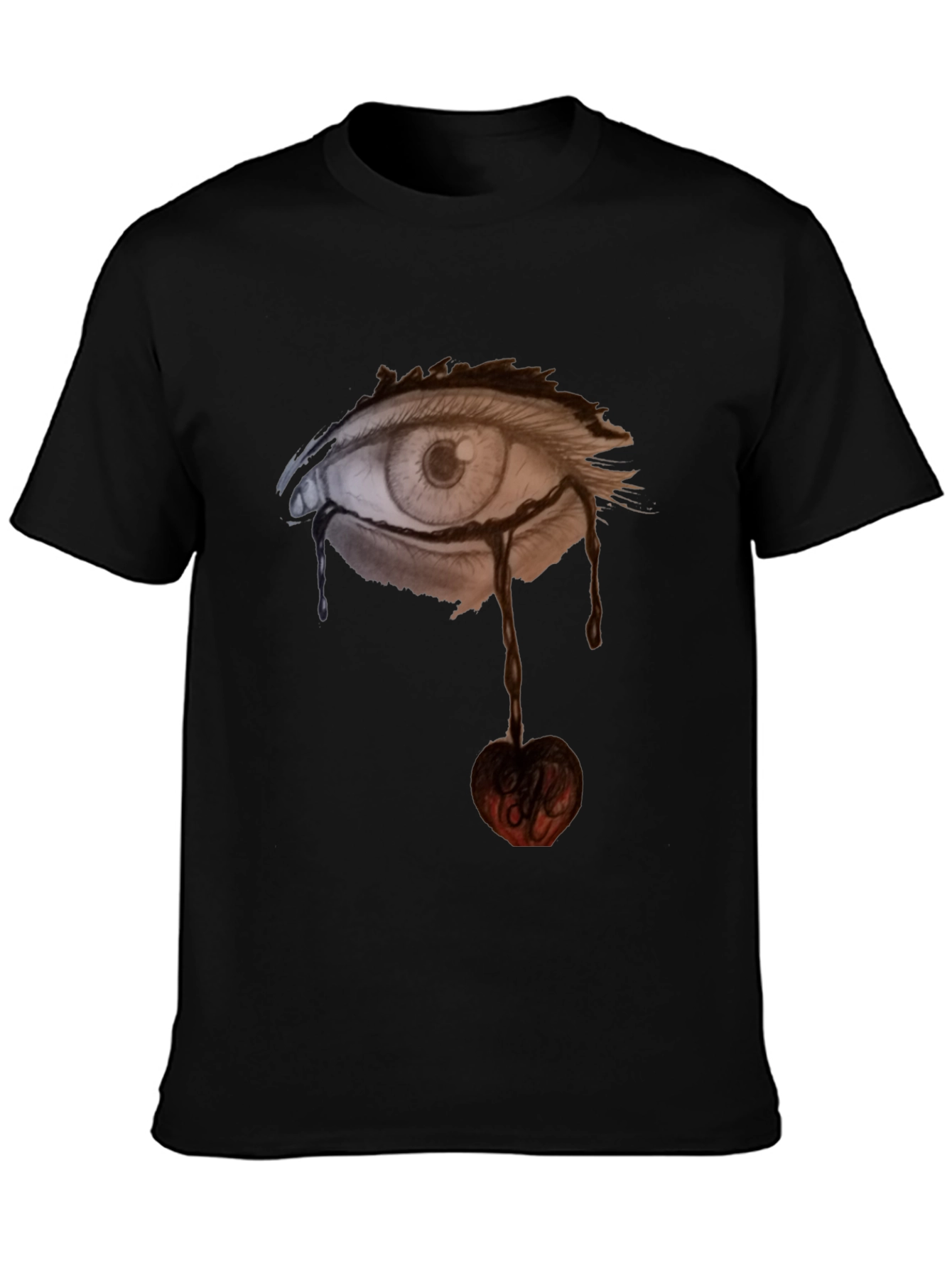 Eye & Cherry Graphic Black Tee