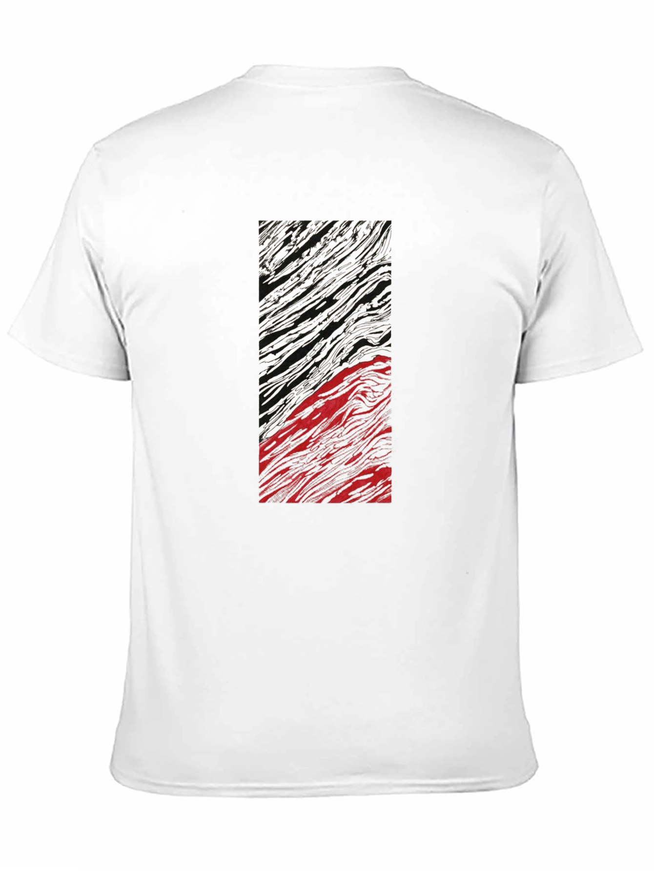 Abstract Art Tee - Black Cotton Blend Graphic T-Shirt