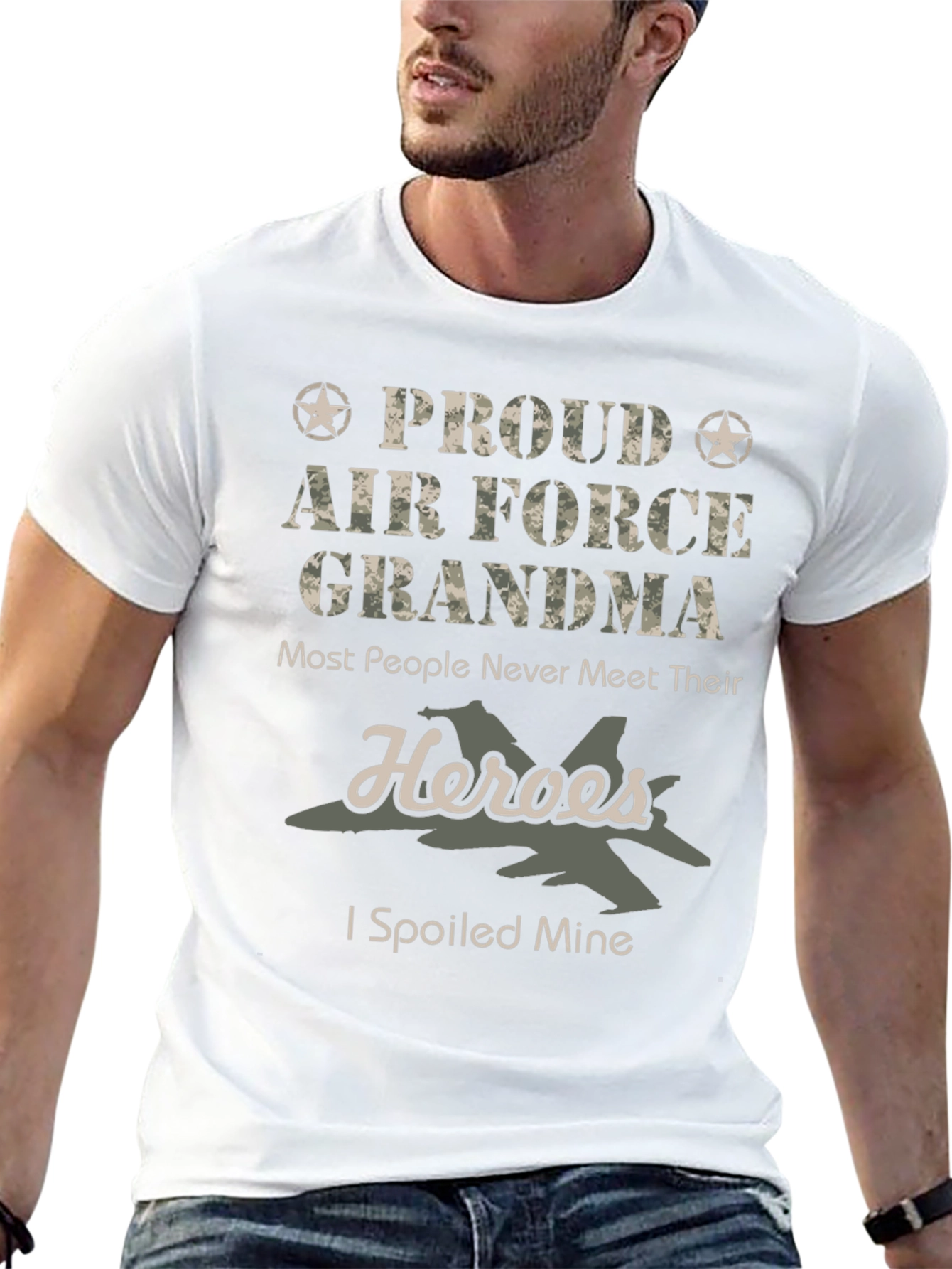 Proud Air Force Grandma Graphic T-Shirt