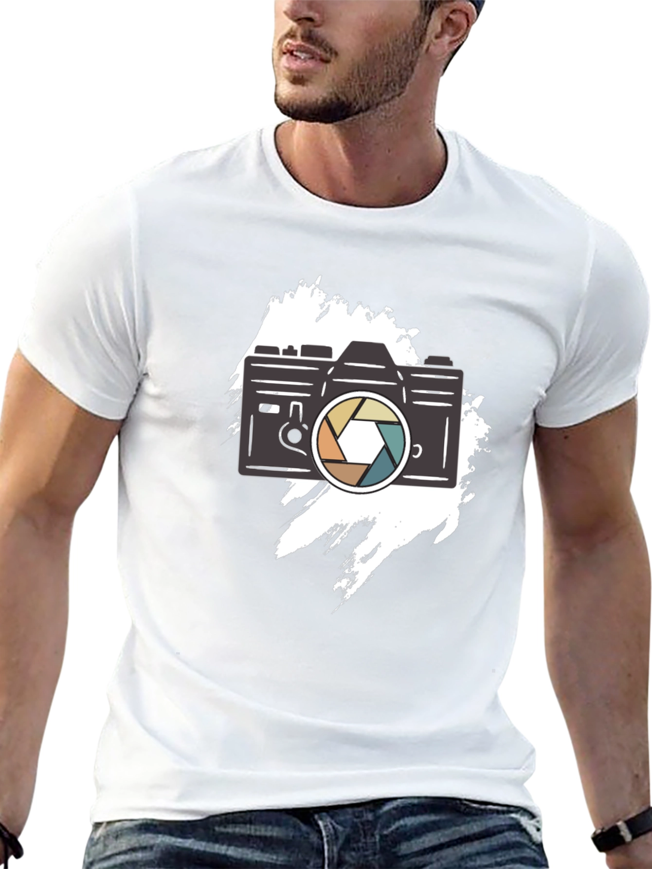 Retro Camera Graphic Tee - Trendy Photographer T-Shirt