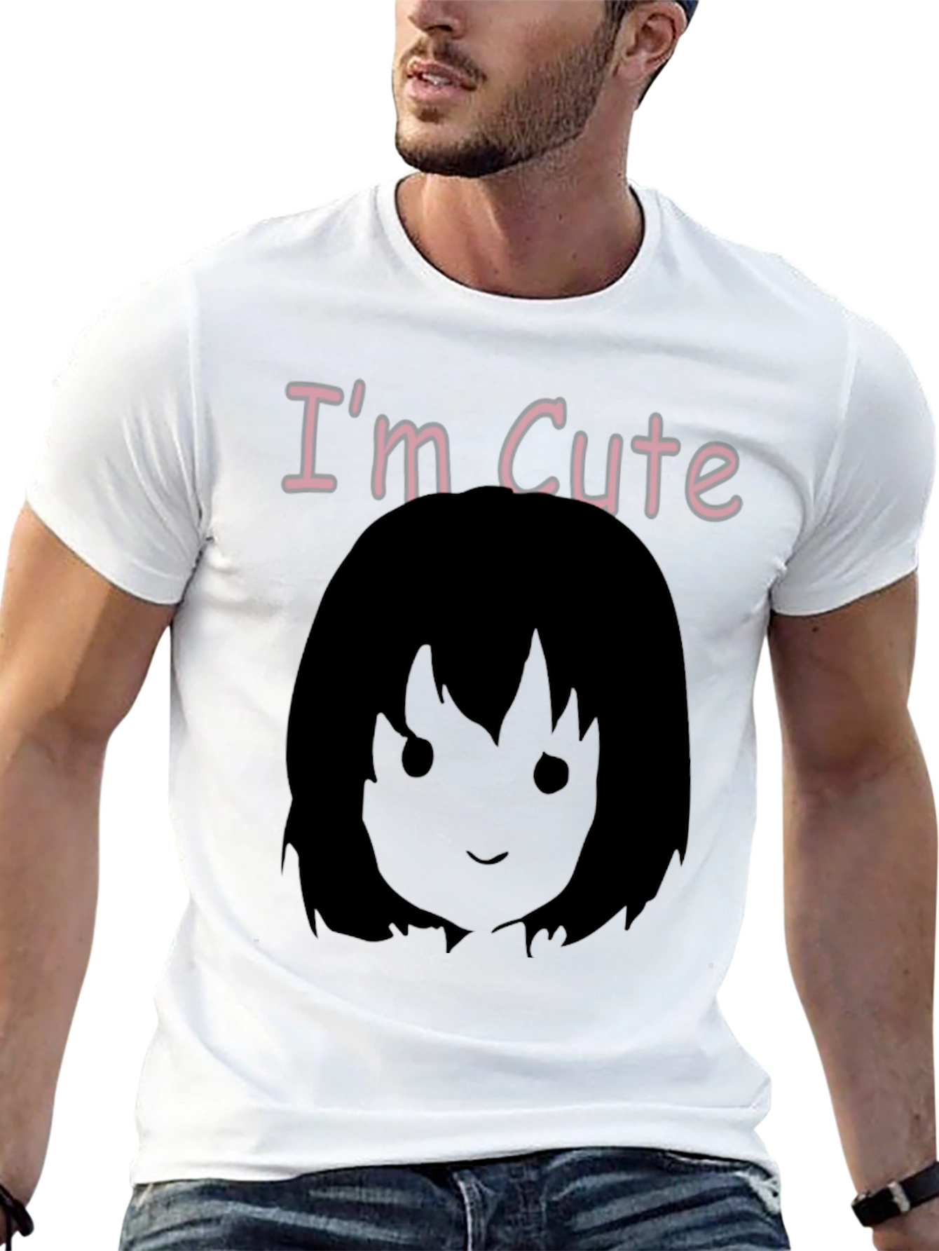 Im Cute Black Anime Graphic Tee