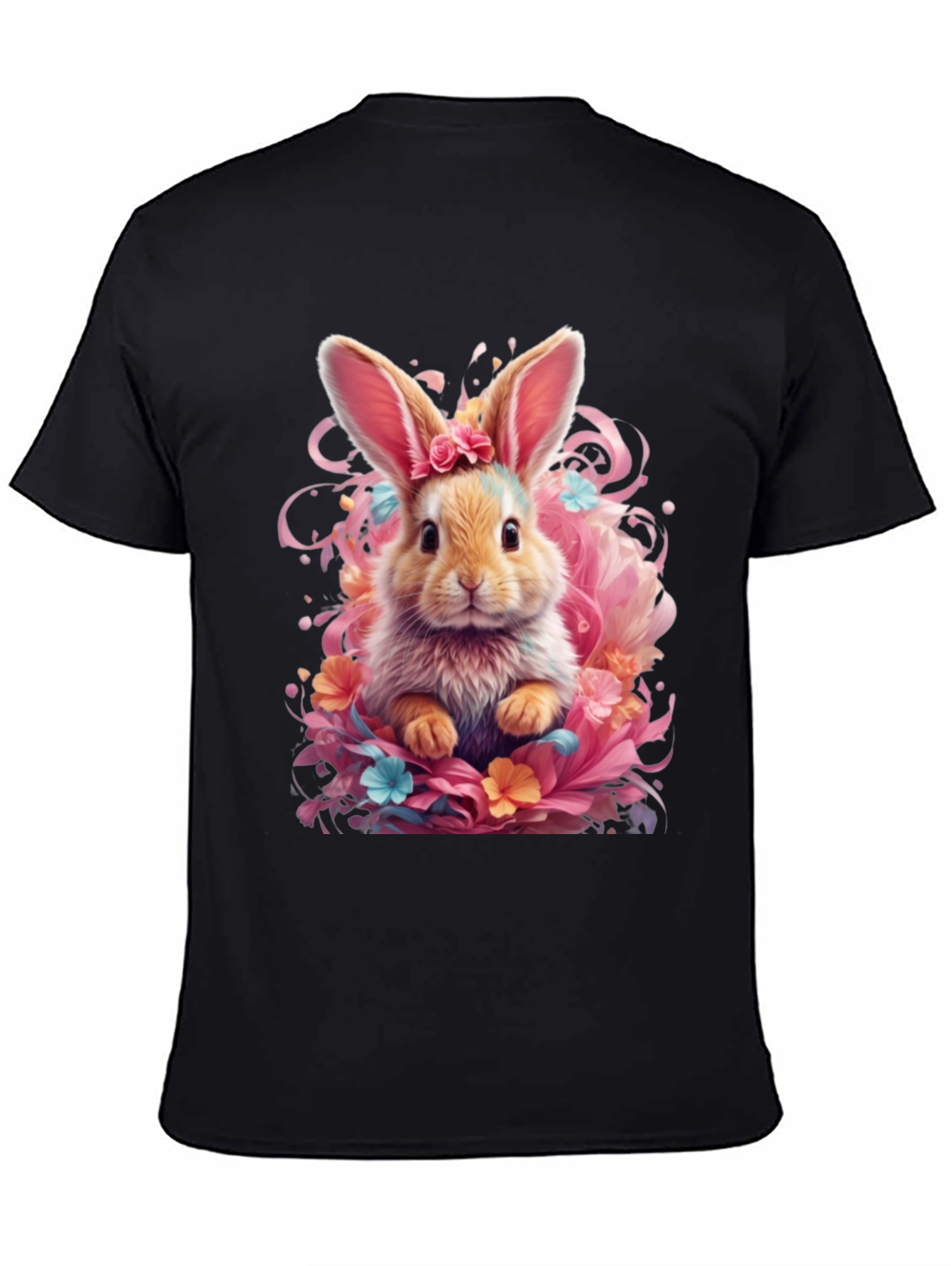 Bunny Floral T-Shirt - Cute Rabbit Graphic Tee