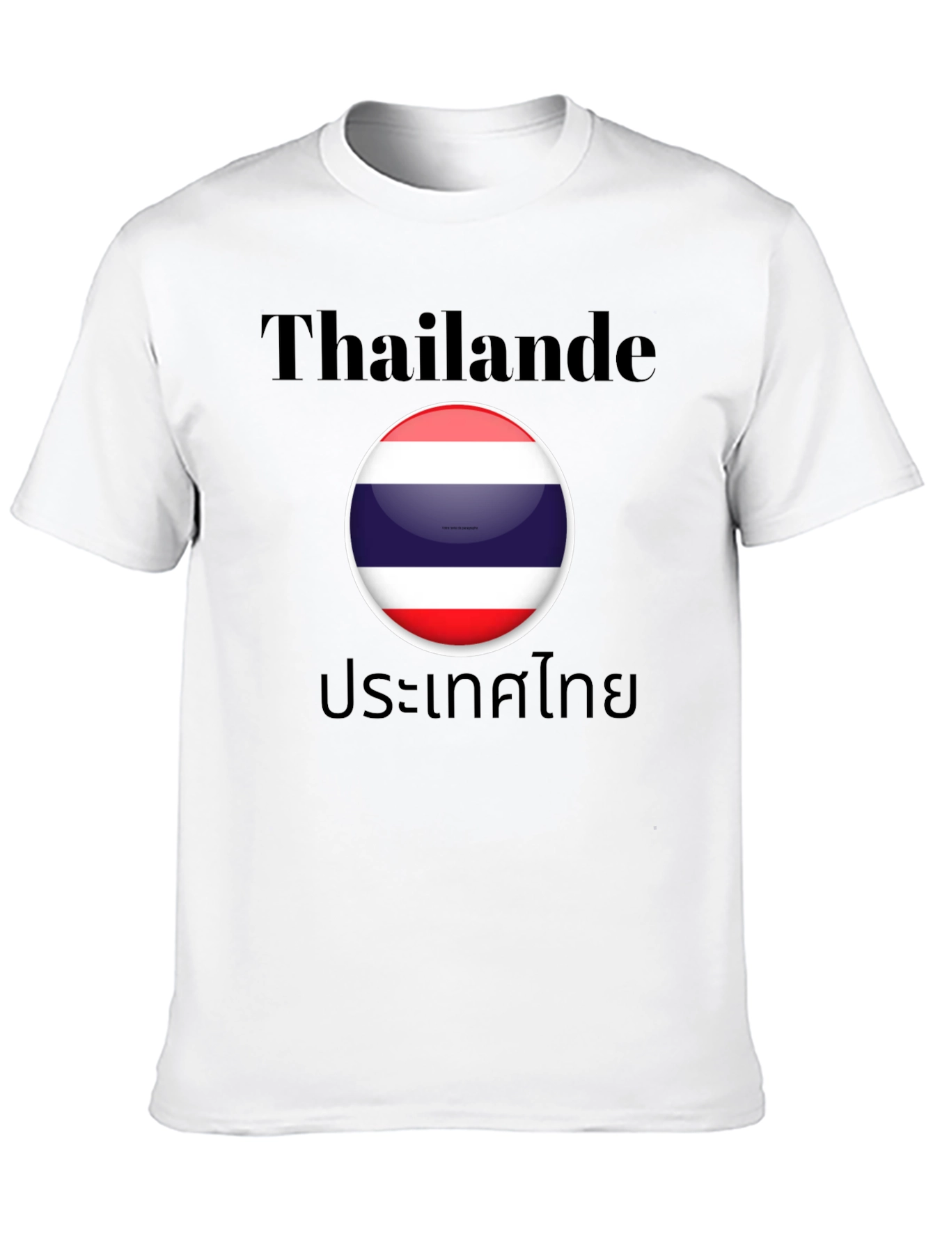 Thailand Flag T-Shirt - Black Cotton Tee
