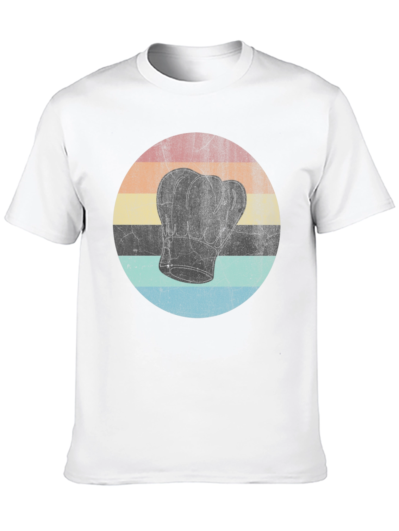 Retro Chef Hat Graphic Tee - Black