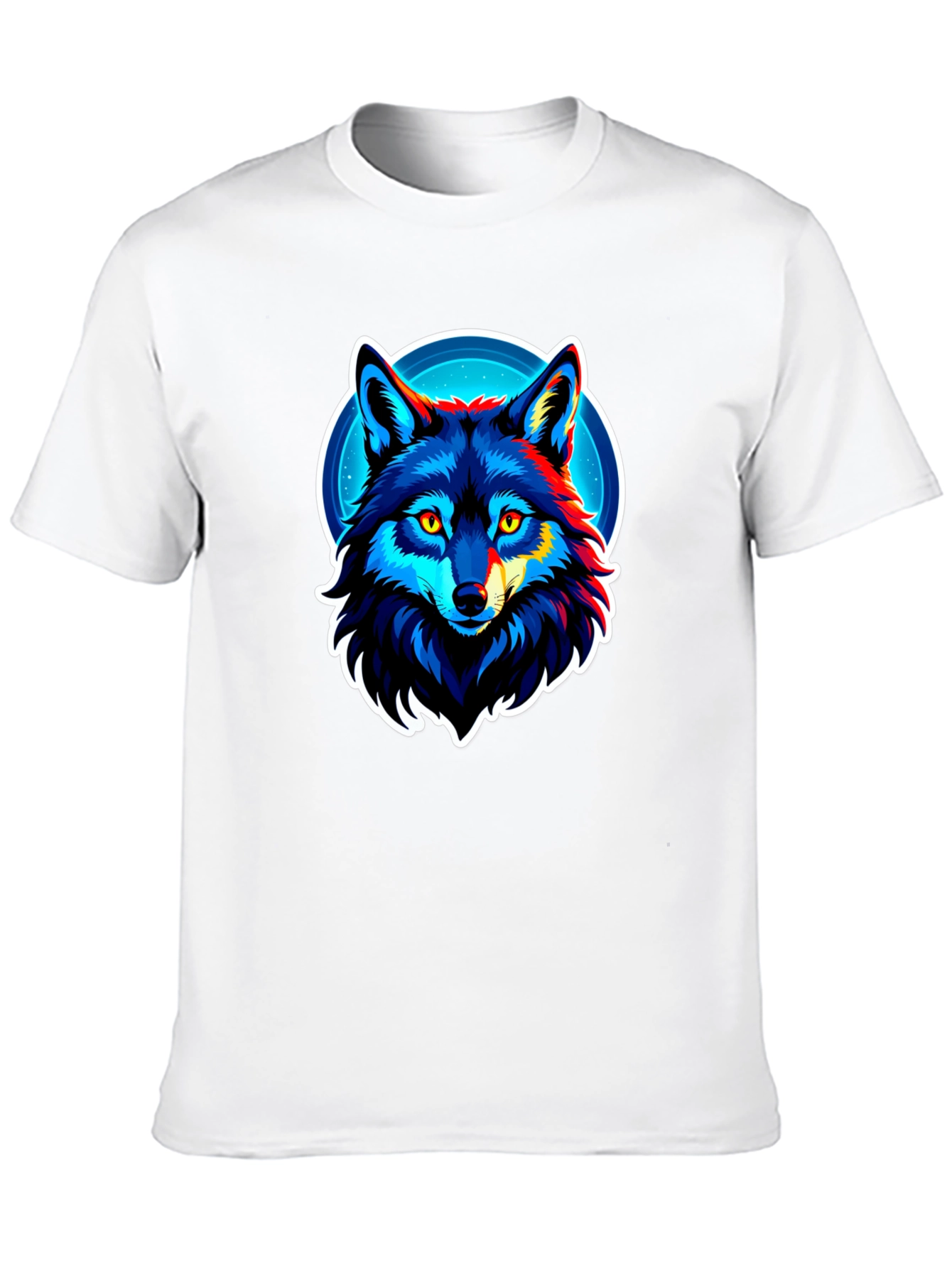 Cool Wolf Graphic Tee - Black Cotton Blend