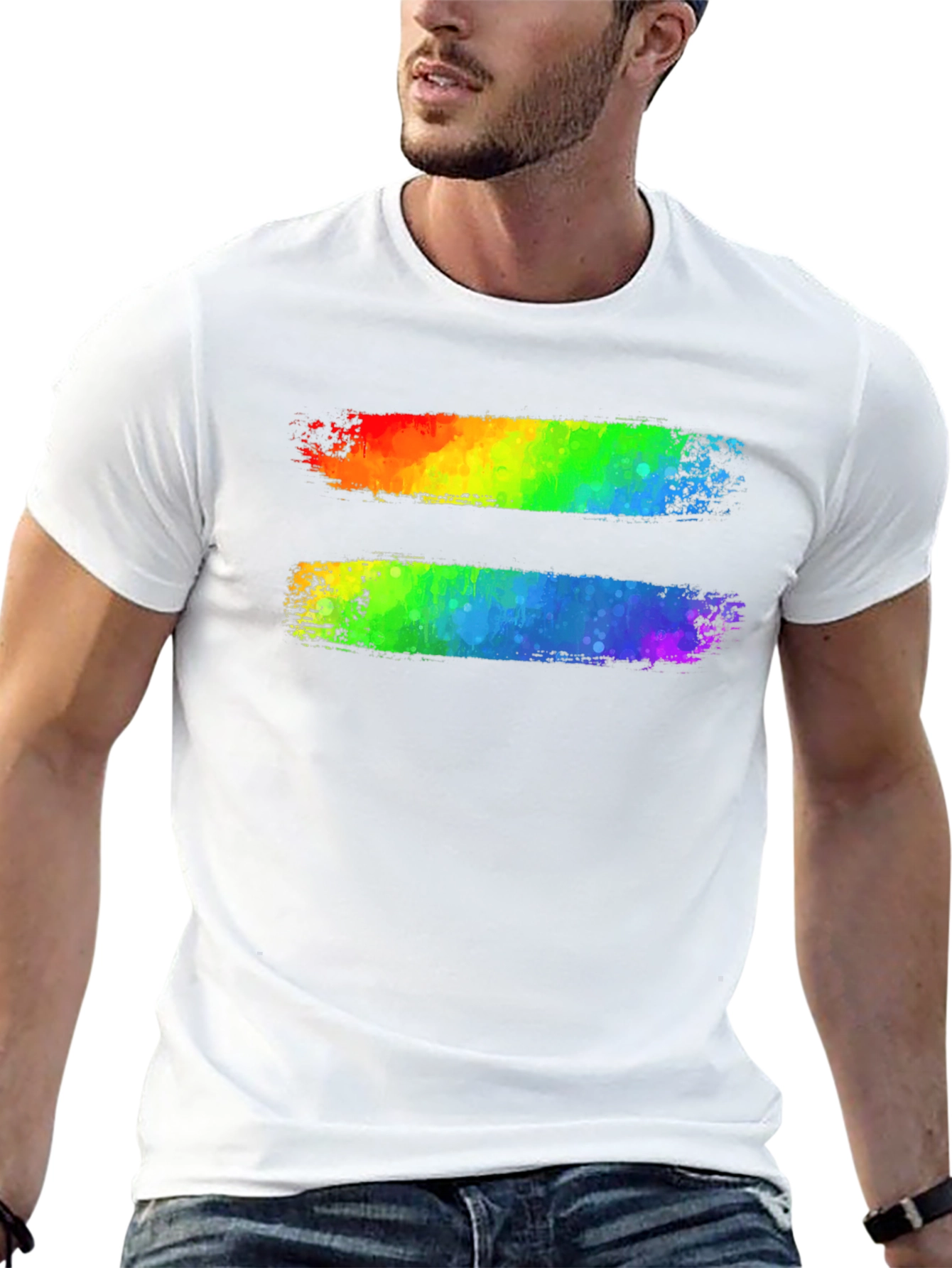 Equality Rainbow Brushstroke Tee