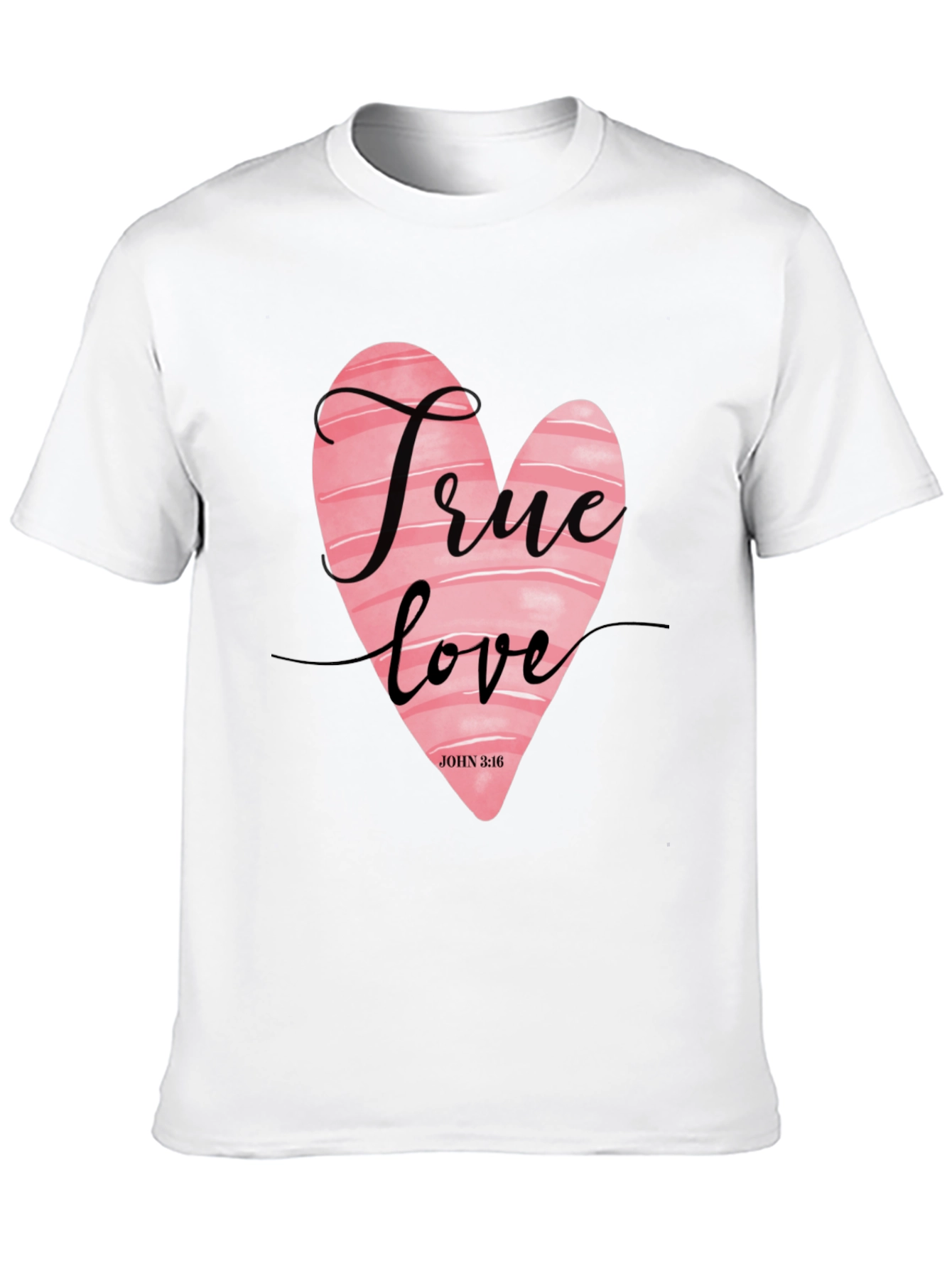 True Love Heart Graphic Tee - Black Casual Shirt