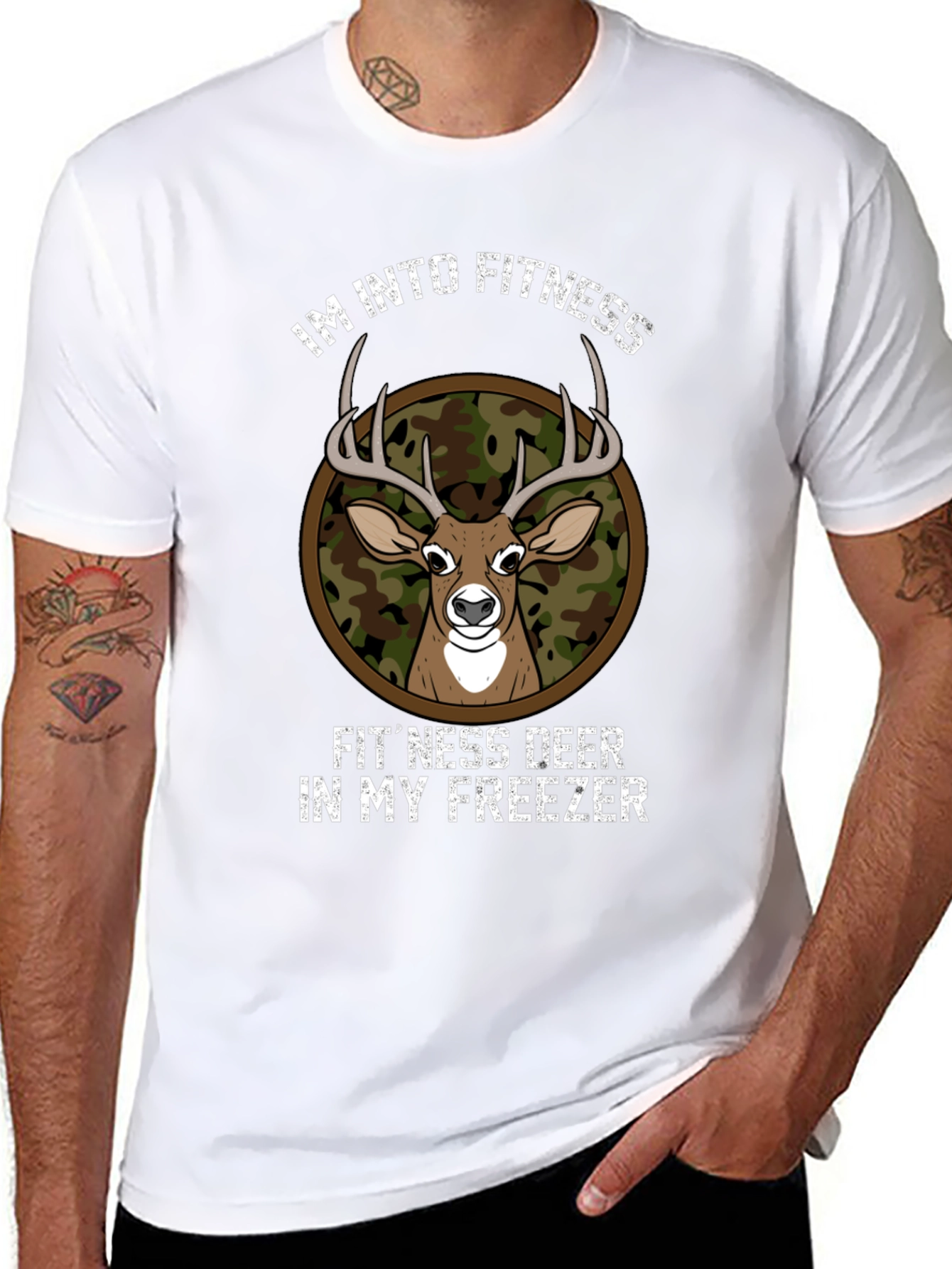 Fitness Deer T-Shirt - Hunting Humor Tee