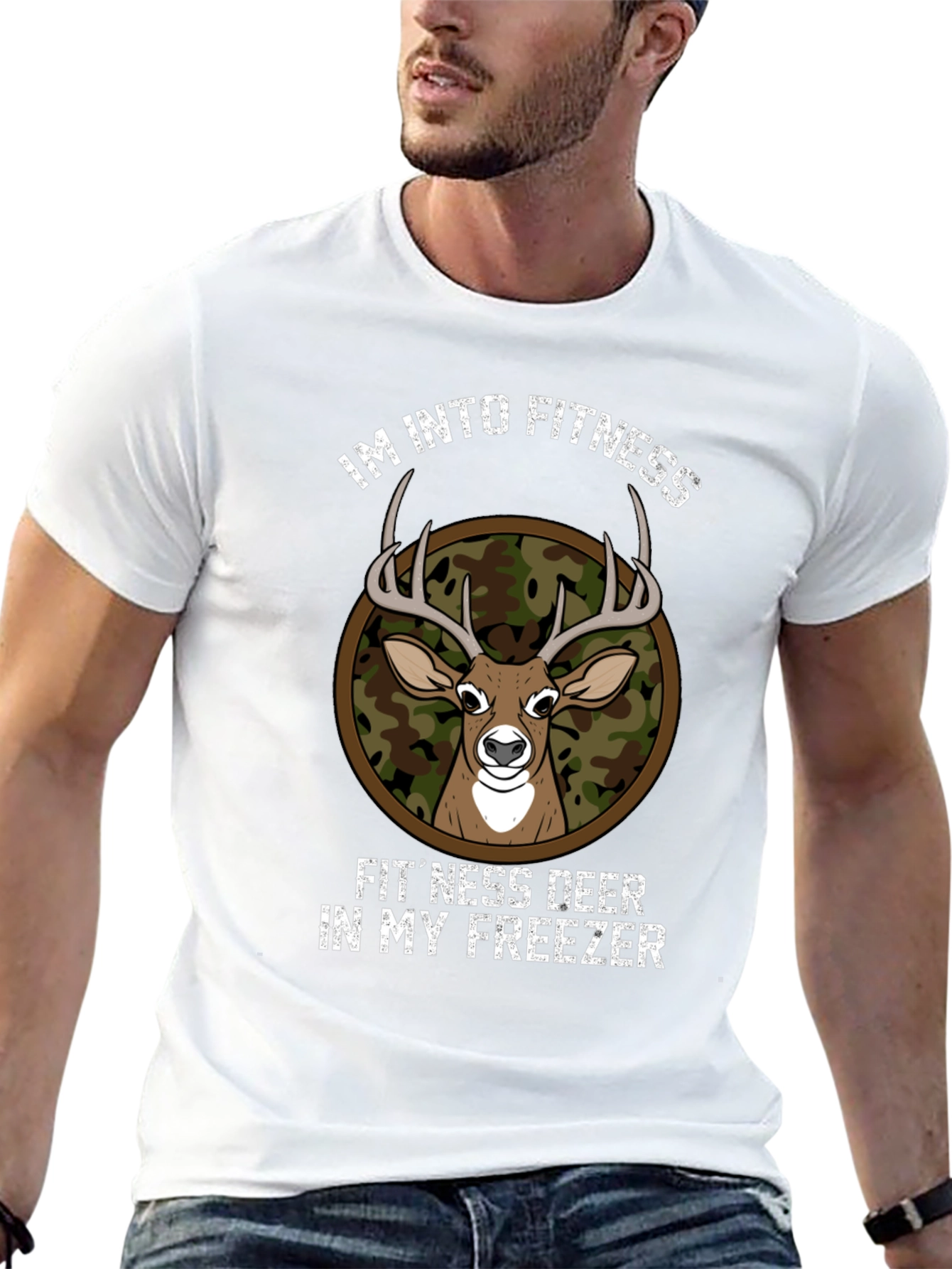 Fitness Deer T-Shirt - Hunting Humor Tee