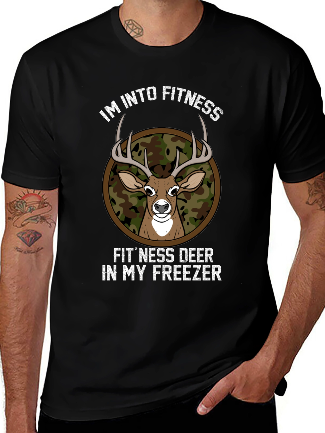 Fitness Deer T-Shirt - Hunting Humor Tee