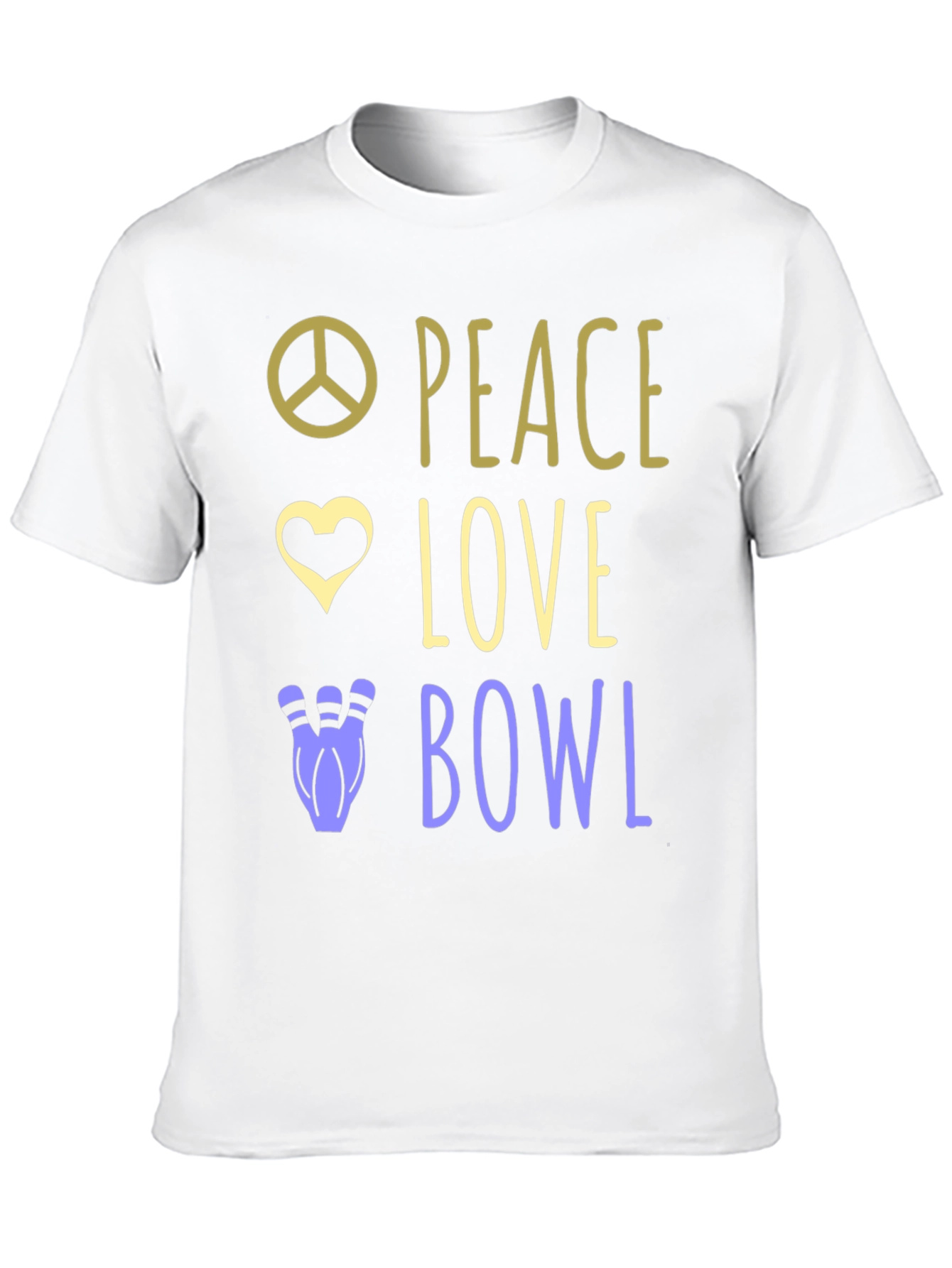 Peace Love Bowl T-Shirt Bowling Gift