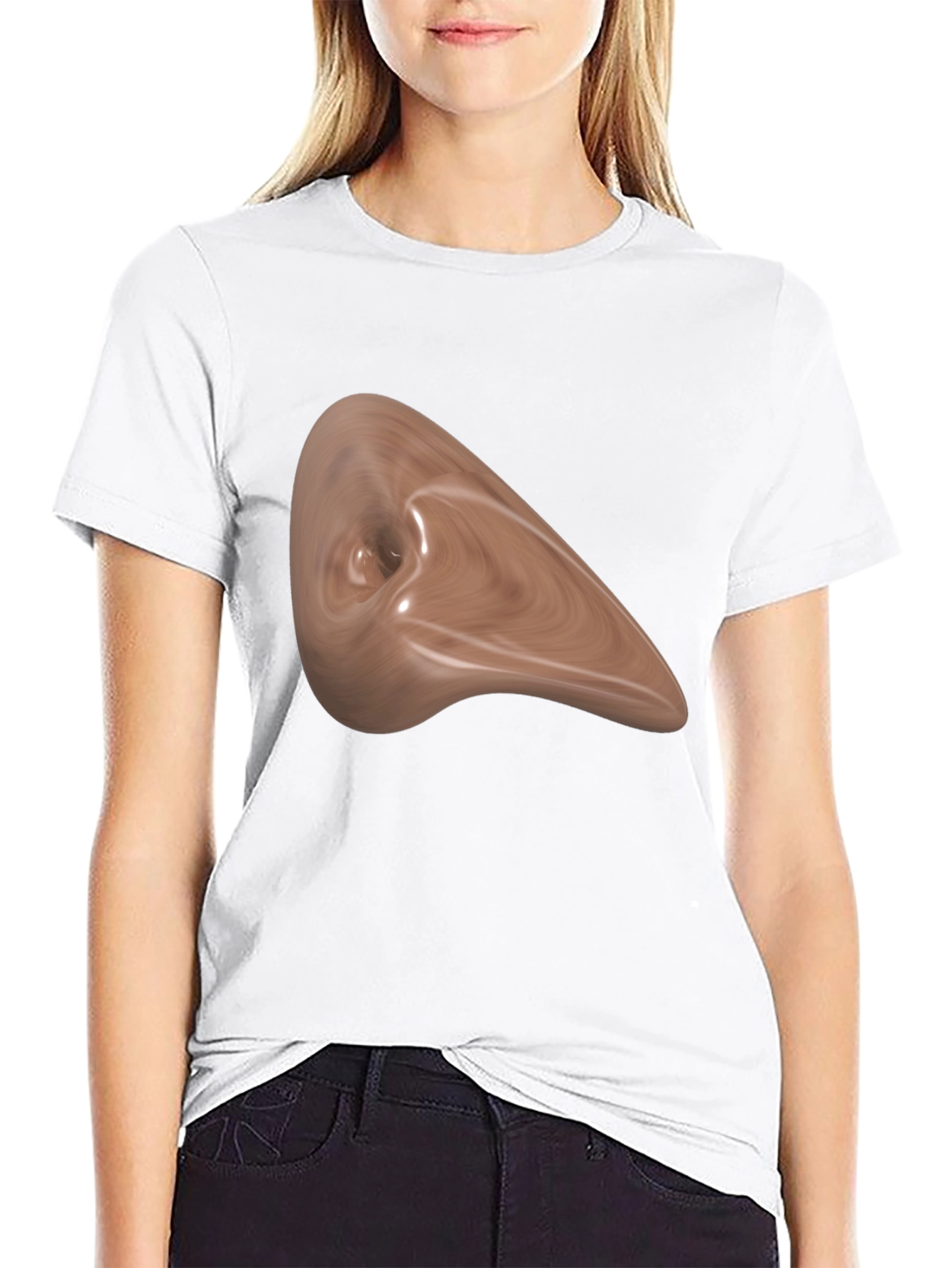 Abstract Wood Grain Art Black Tee