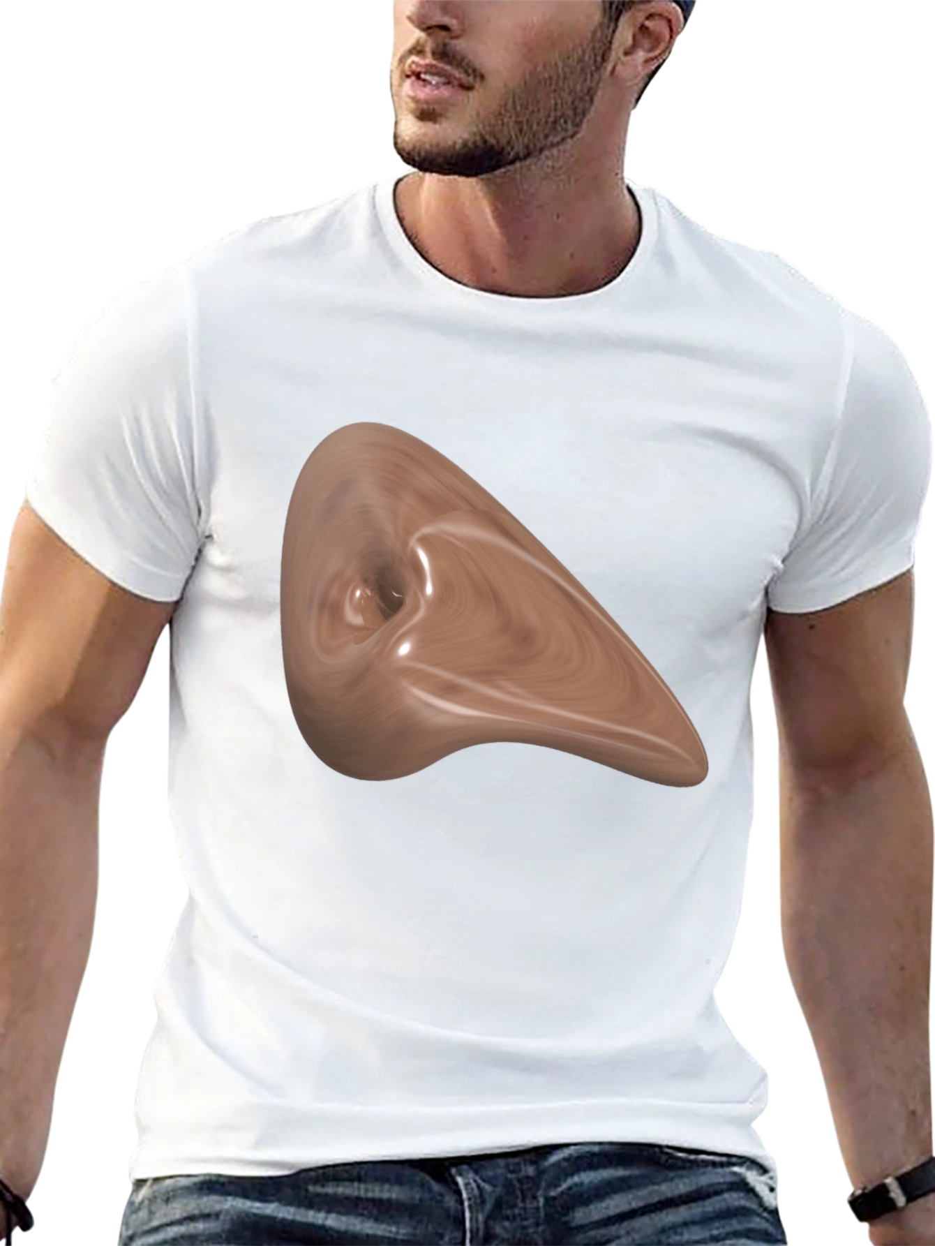 Abstract Wood Grain Art Black Tee