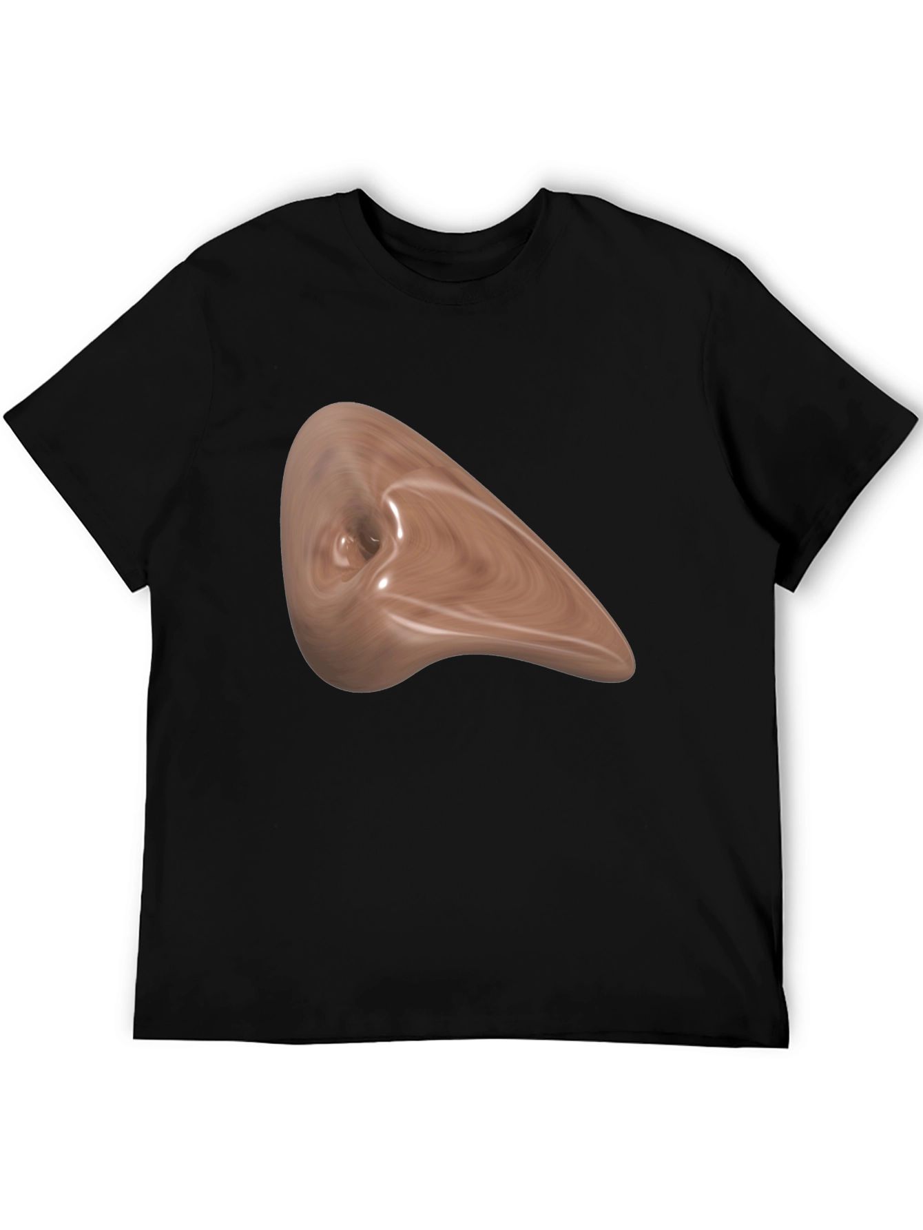 Abstract Wood Grain Art Black Tee
