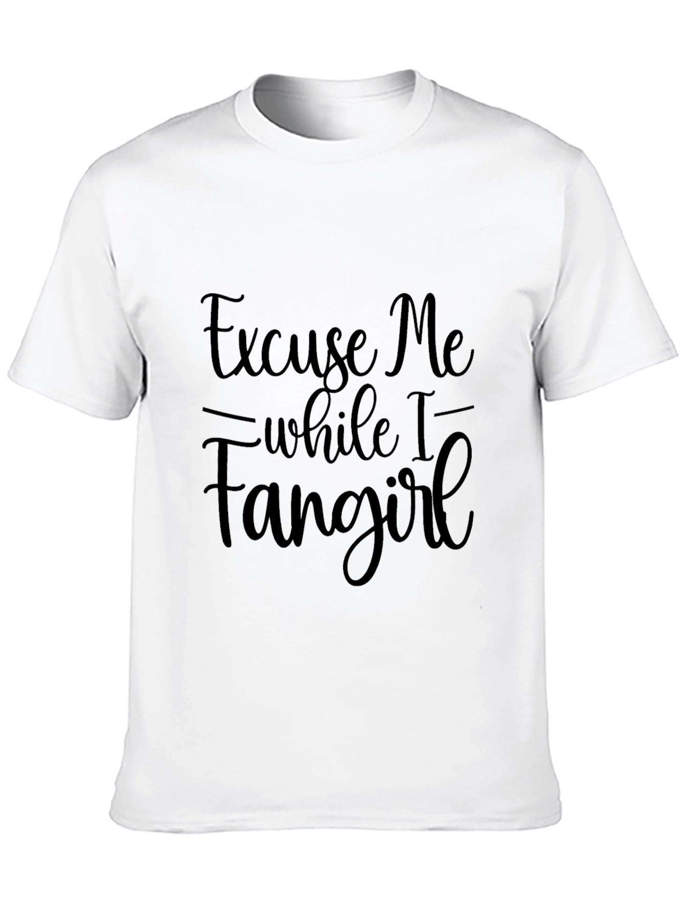 Excuse Me While I Fangirl Black T-Shirt