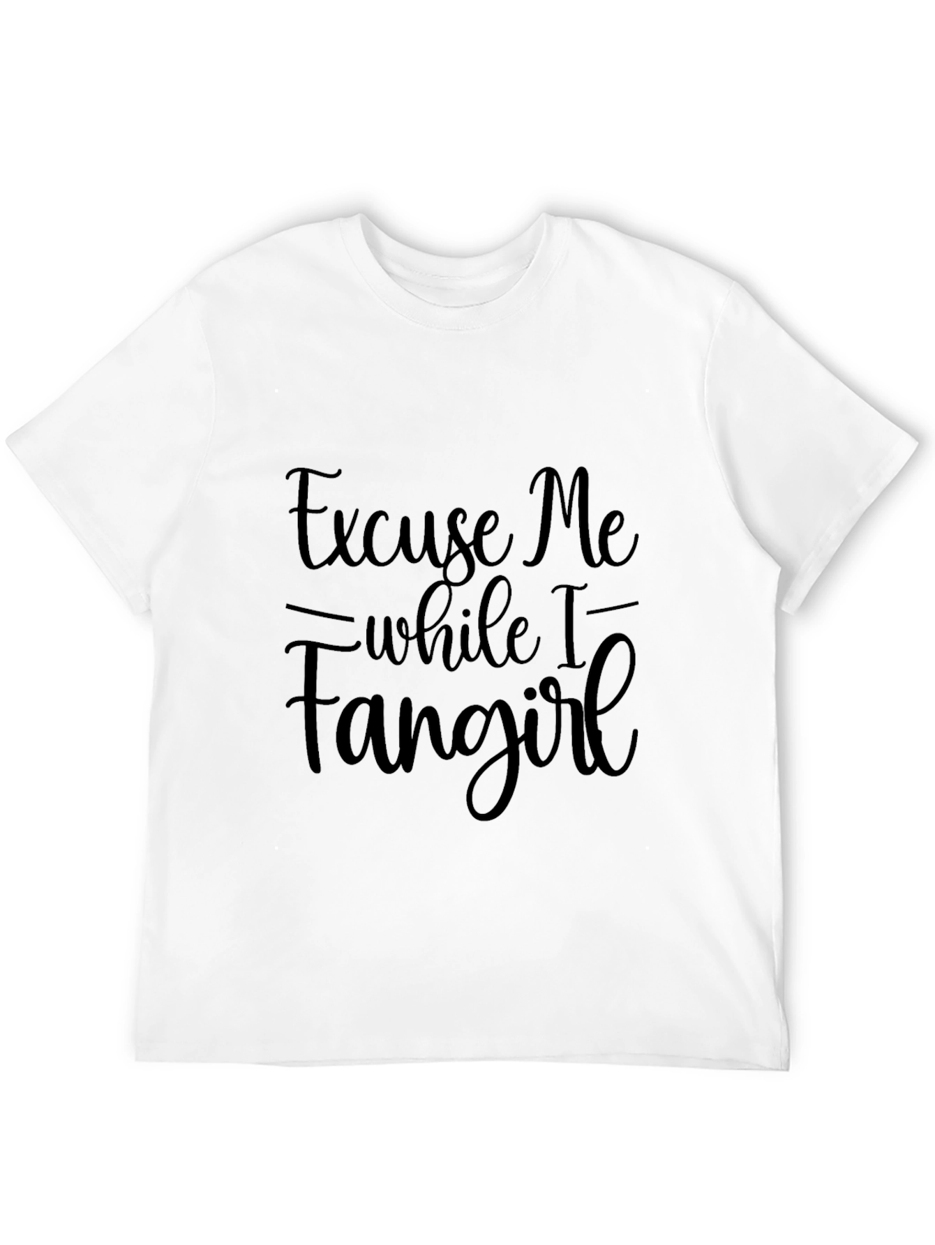 Excuse Me While I Fangirl Black T-Shirt