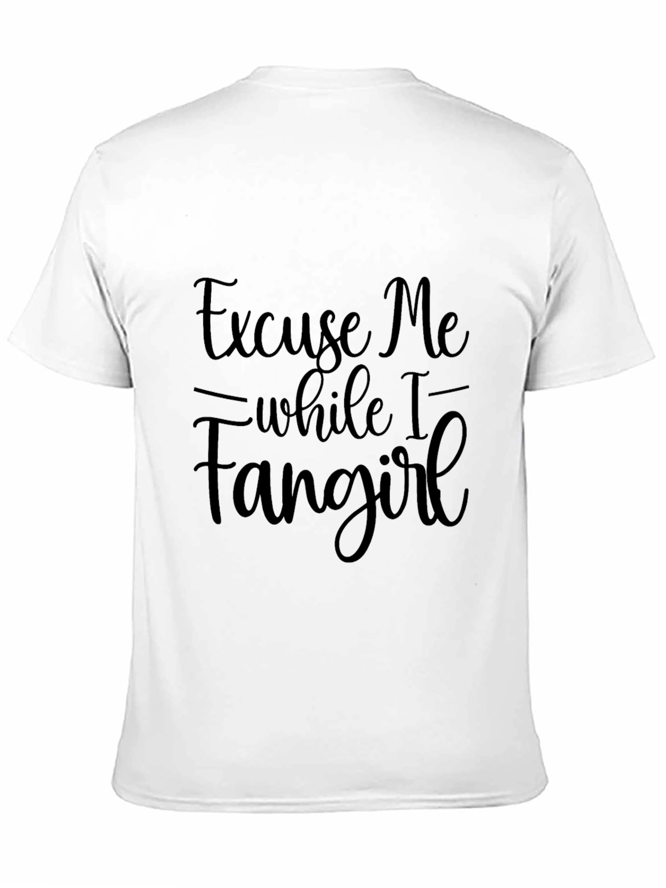 Excuse Me While I Fangirl Black T-Shirt