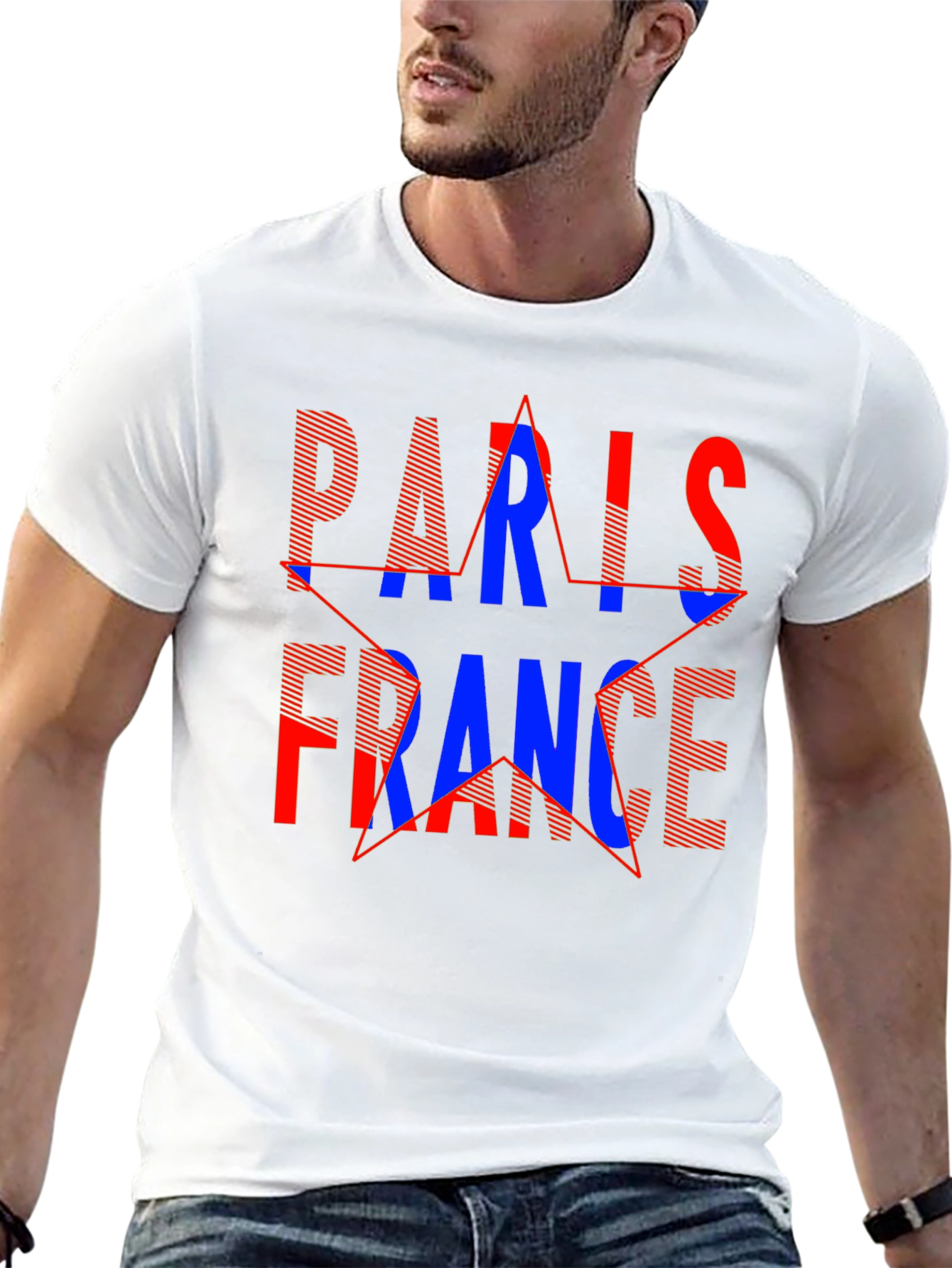 Paris France Graphic Tee - Stylish Black T-Shirt