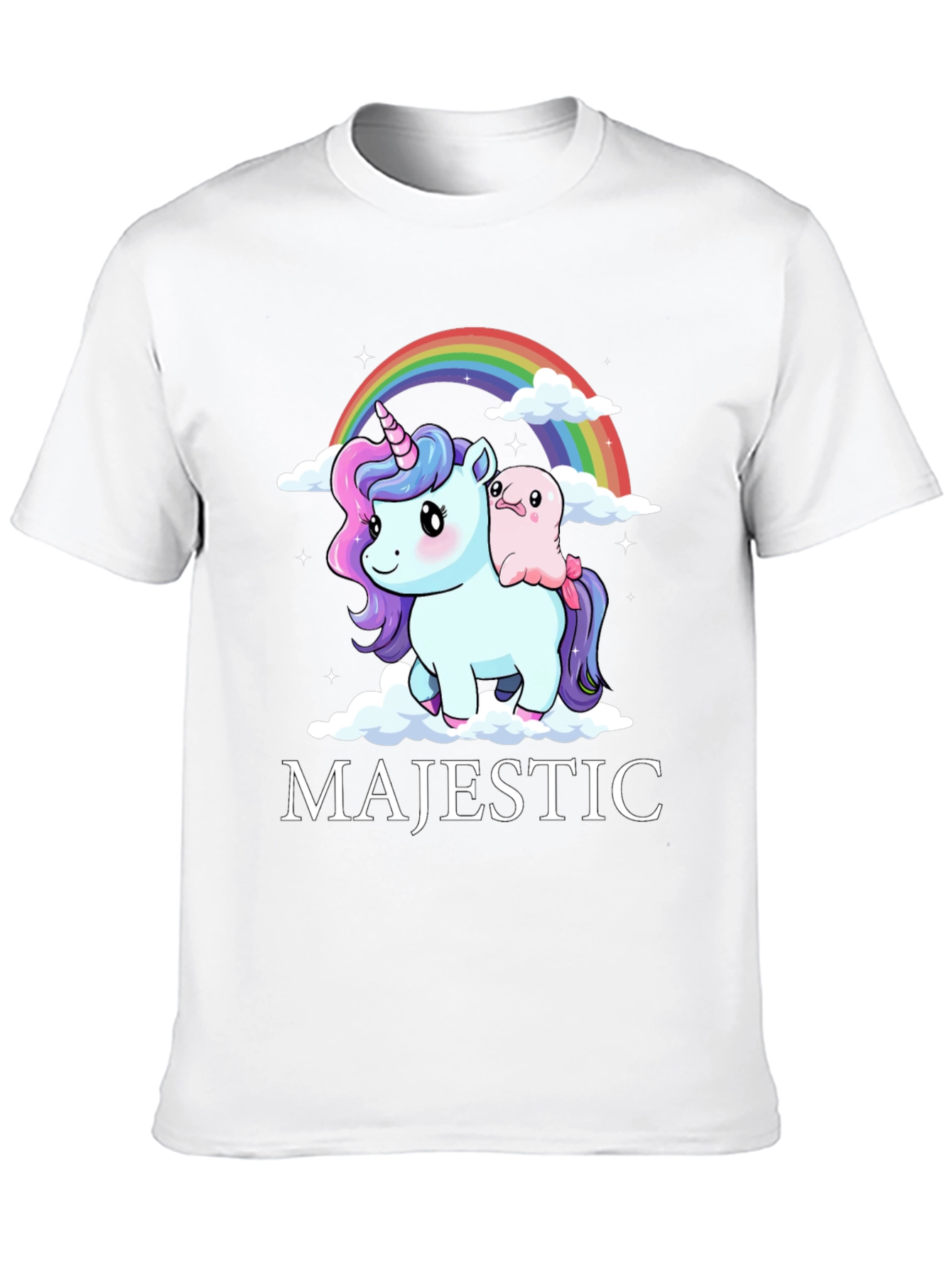 Majestic Unicorn & Friend Black T-Shirt