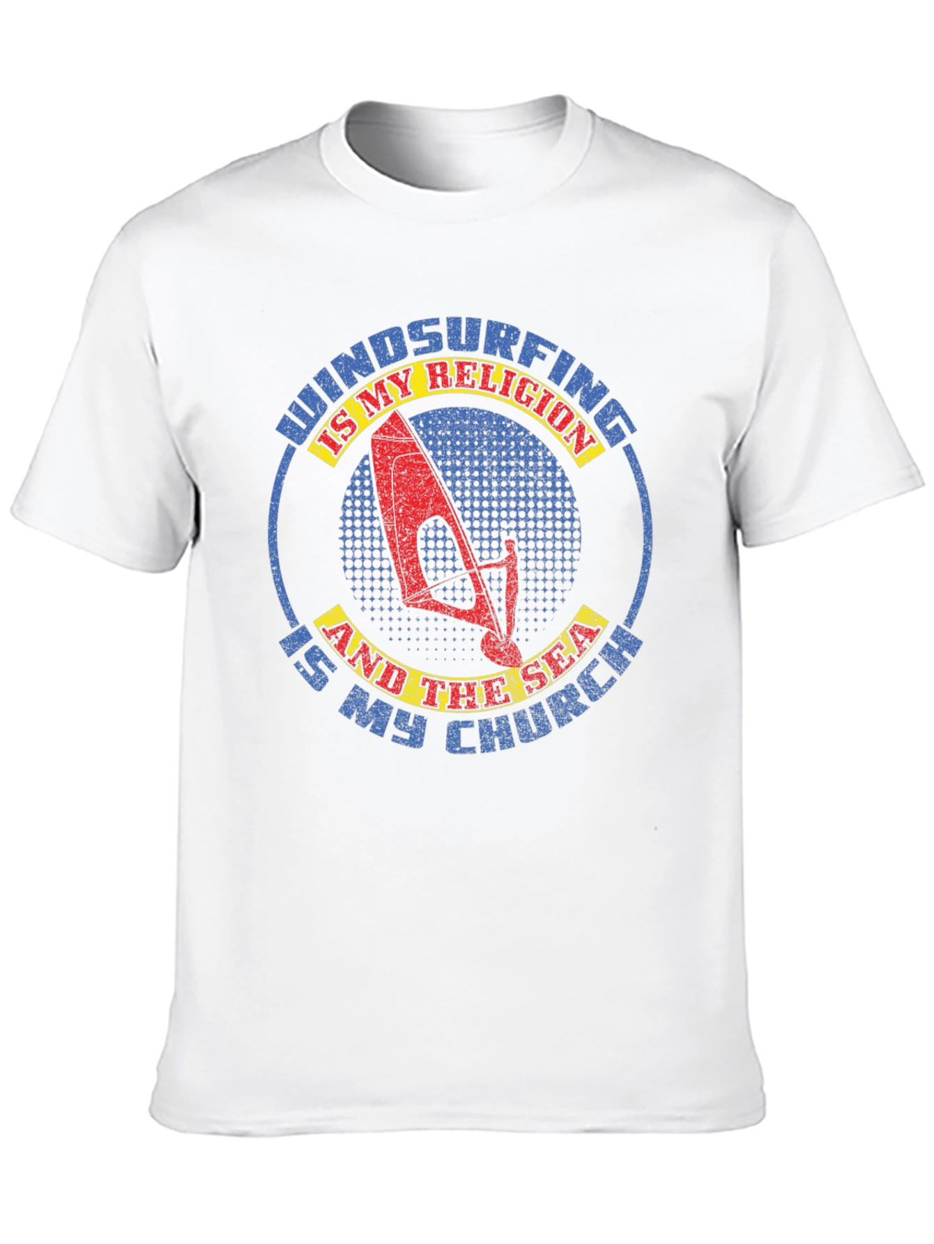 Windsurfing Is My Religion Black Graphic T-Shirt