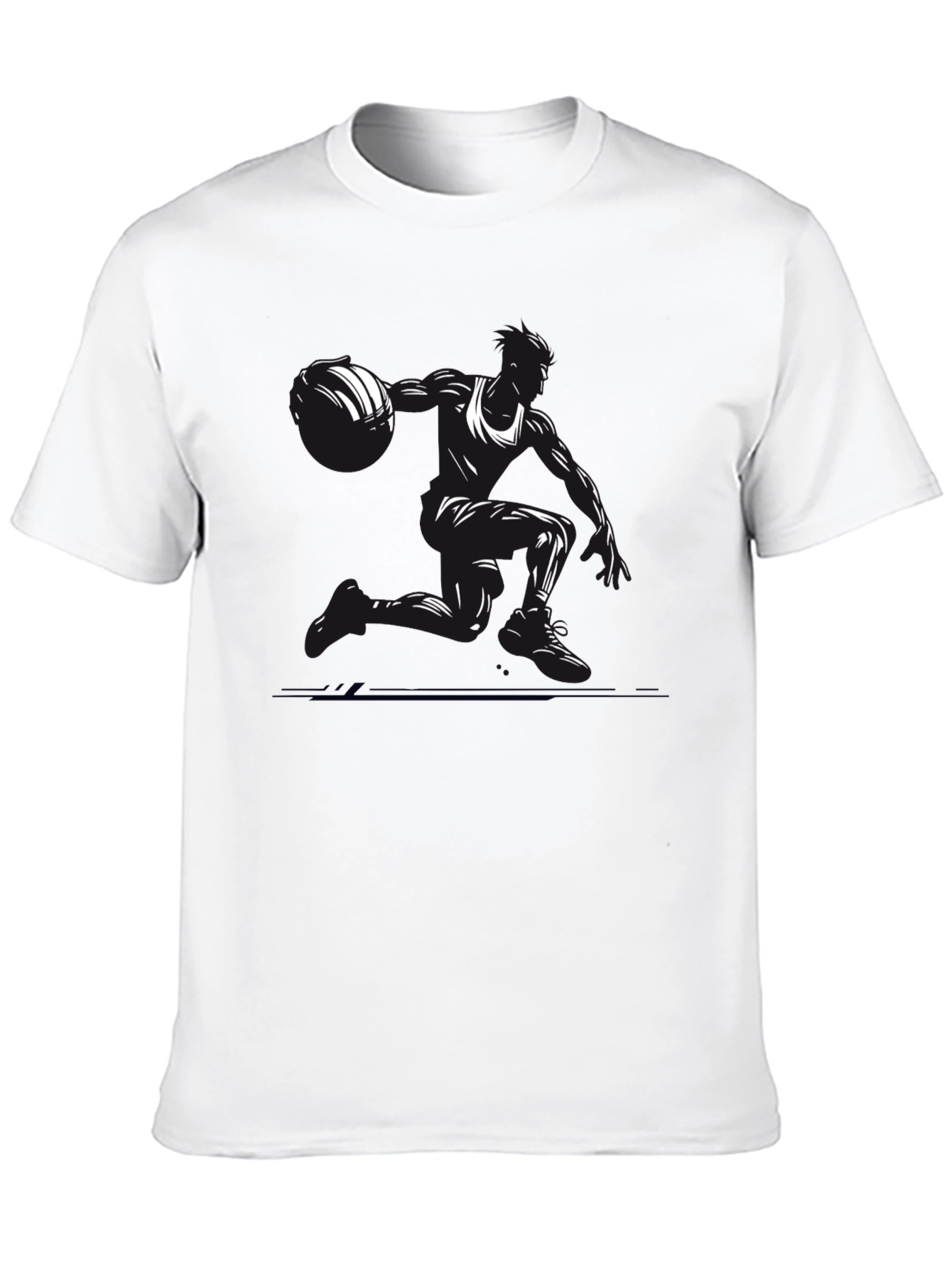 Black Basketball Player Graphic Tee