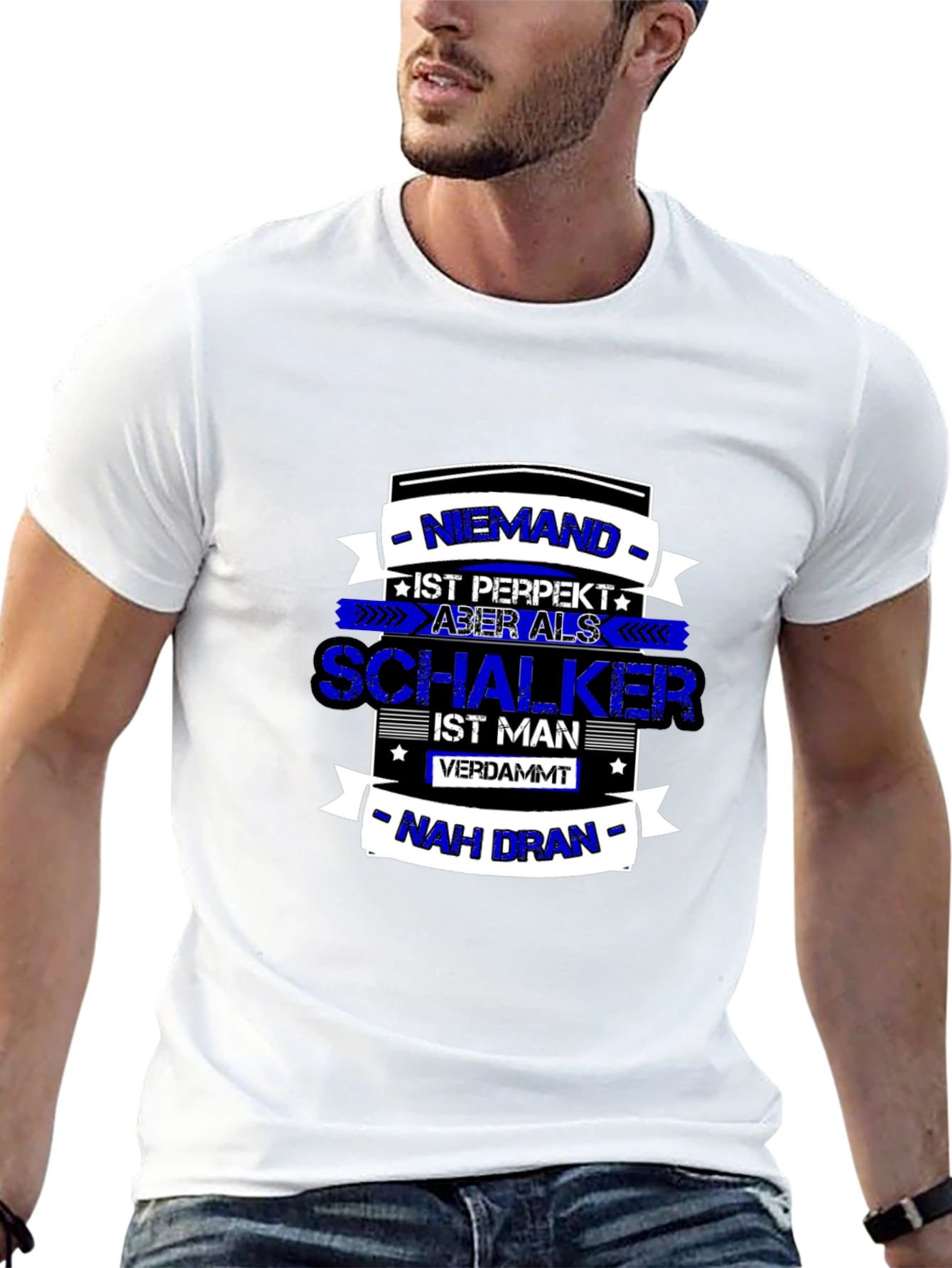 Schalke Fan T-Shirt - Almost Perfect Mens Black Tee