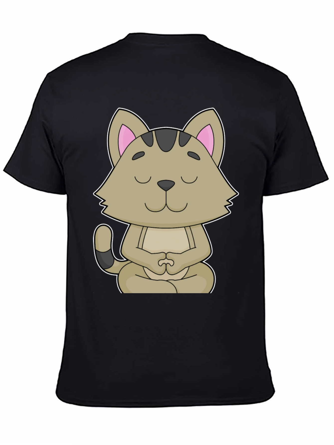 Meditating Cat Graphic T-Shirt