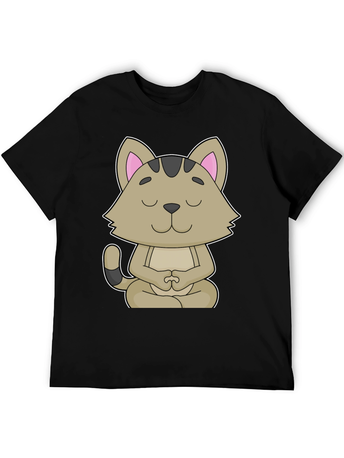 Meditating Cat Graphic T-Shirt