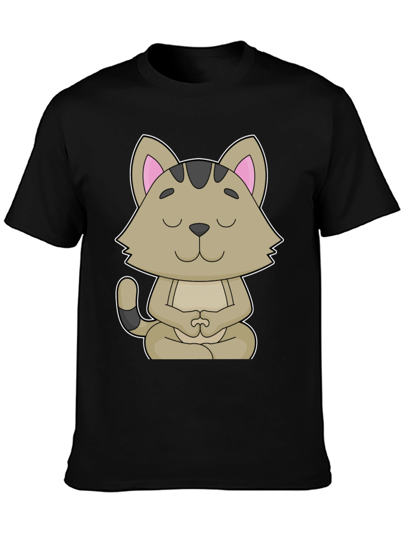 Meditating Cat Graphic T-Shirt